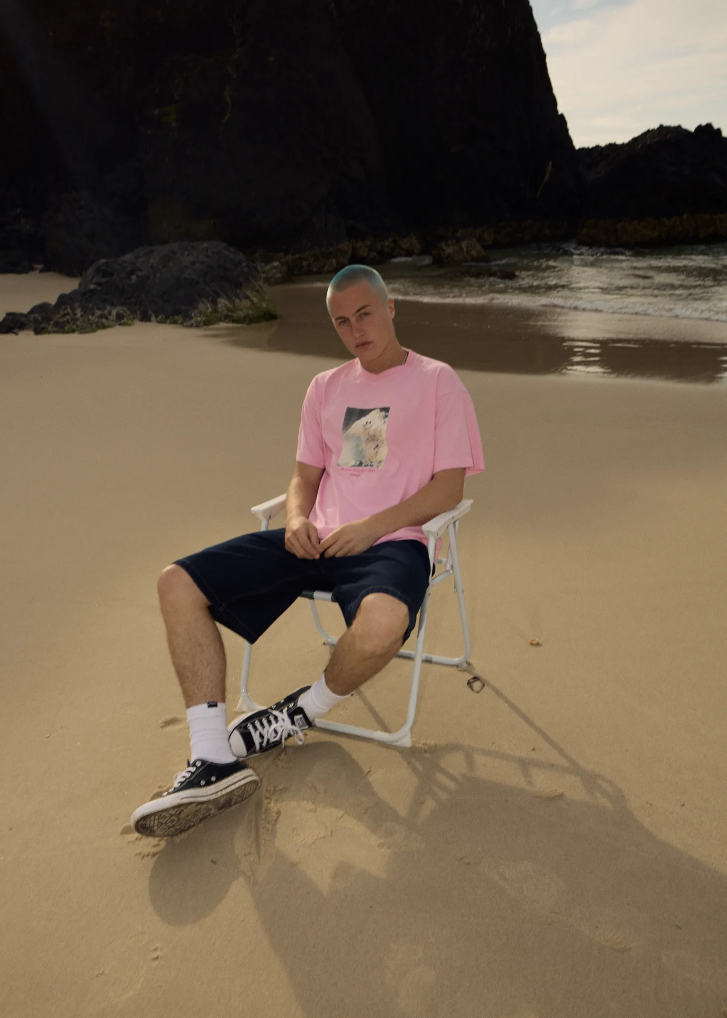 AFENDS Mens Too High - Heavyweight Boxy Tee - Vintage Pink sold by Afends product image thumbnail 3