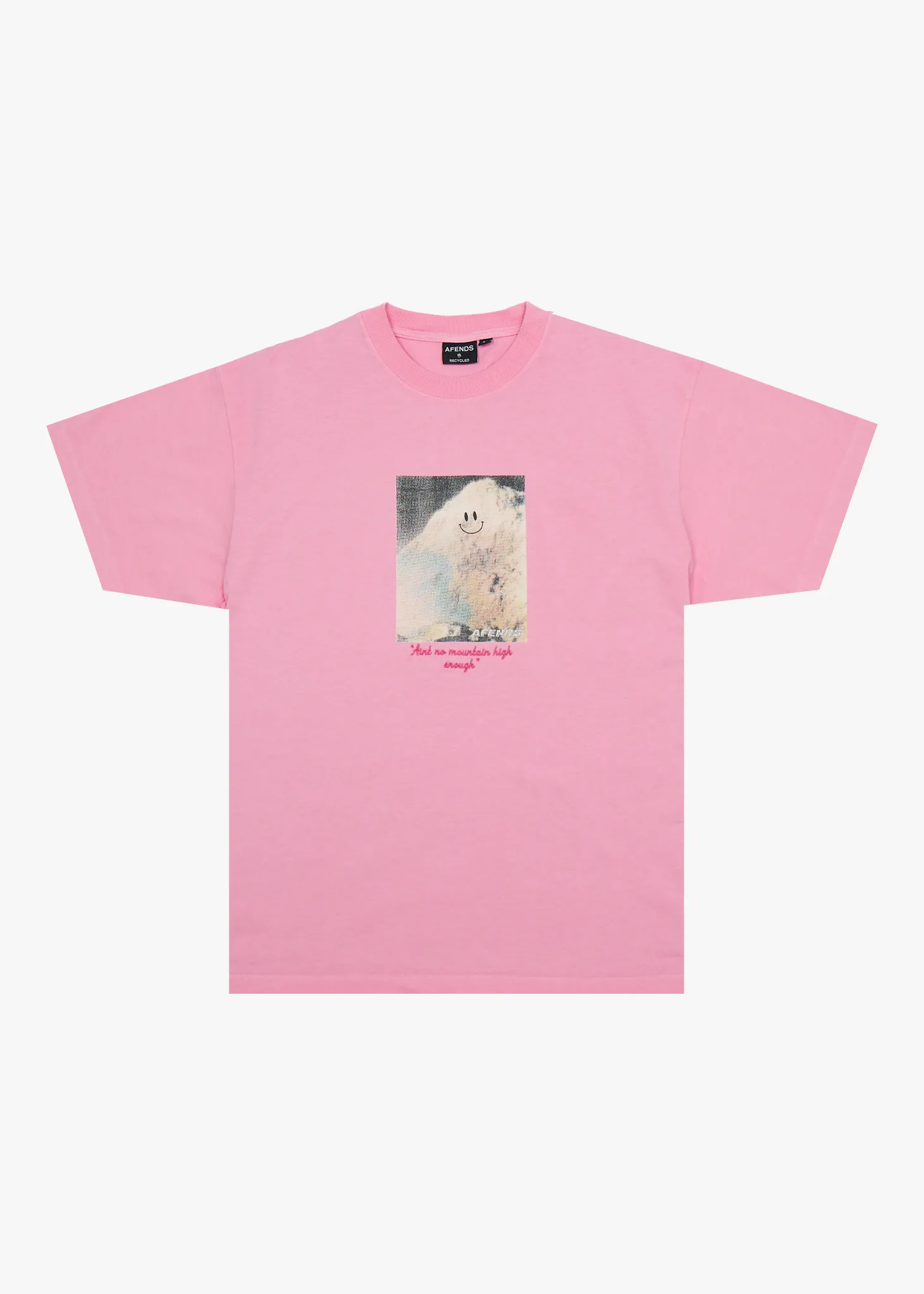 AFENDS Mens Too High - Heavyweight Boxy Tee - Vintage Pink sold by Afends