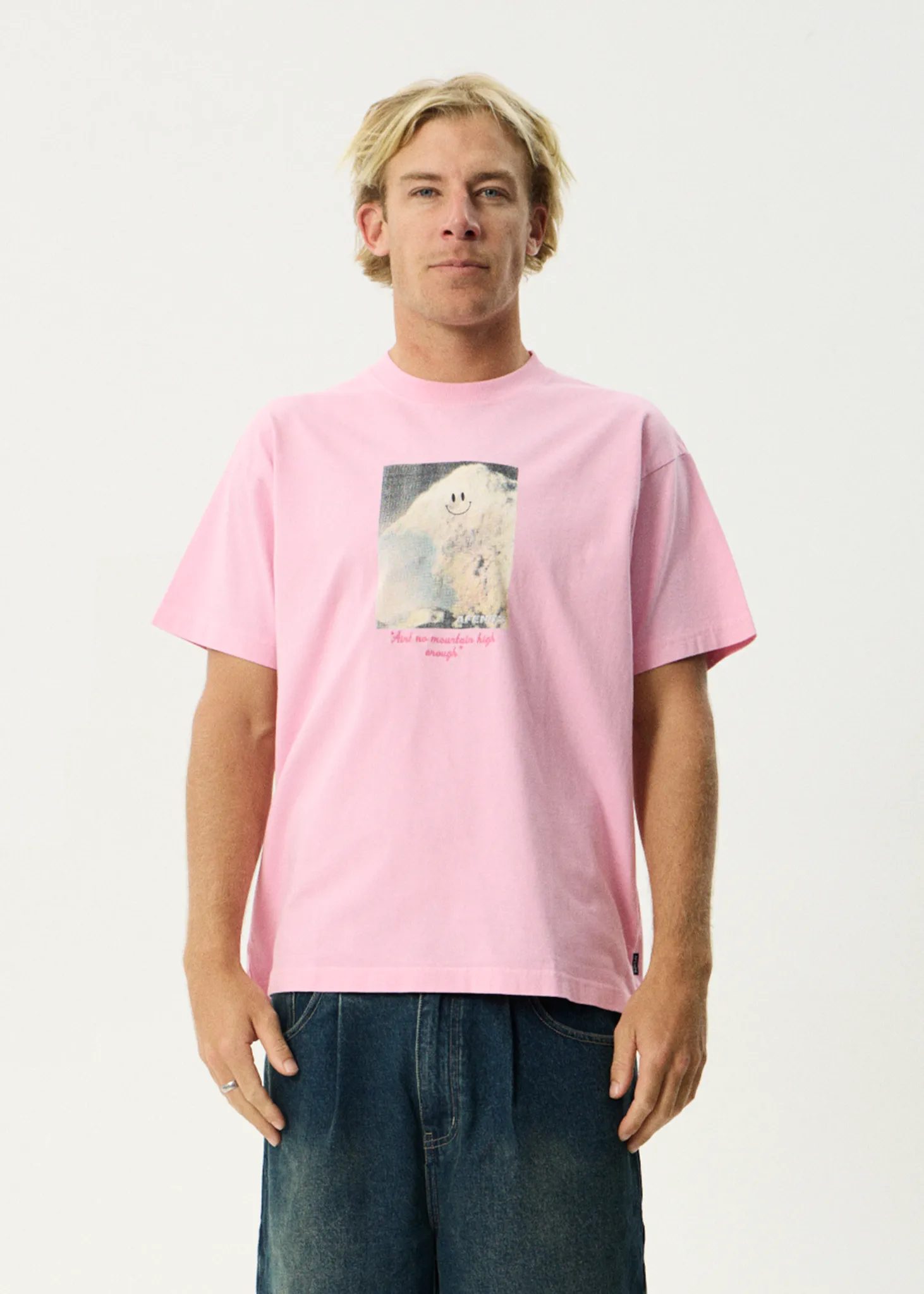 AFENDS Mens Too High - Heavyweight Boxy Tee - Vintage Pink sold by Afends product image thumbnail 5