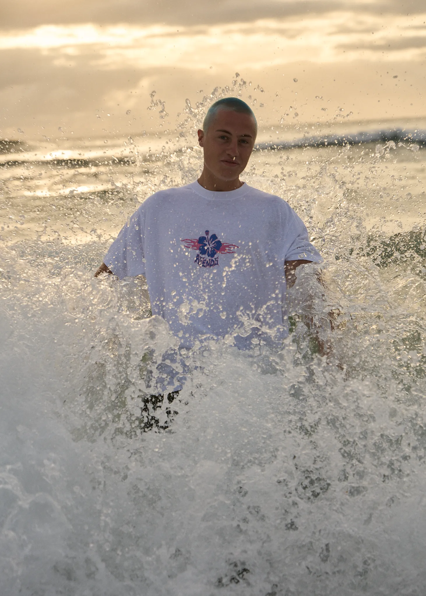 AFENDS Mens Wiped Out - Boxy Tee - White sold by Afends product image thumbnail 2