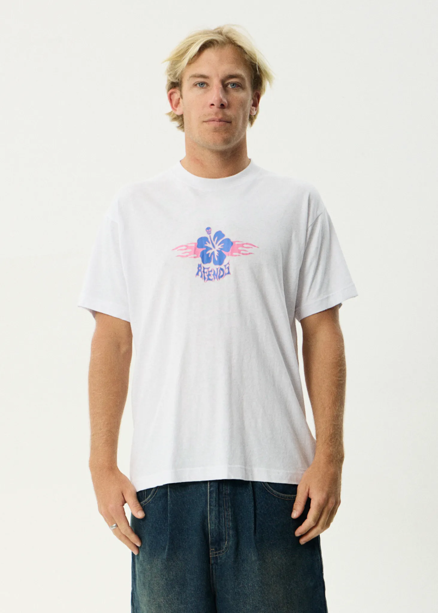 AFENDS Mens Wiped Out - Boxy Tee - White sold by Afends product image thumbnail 3