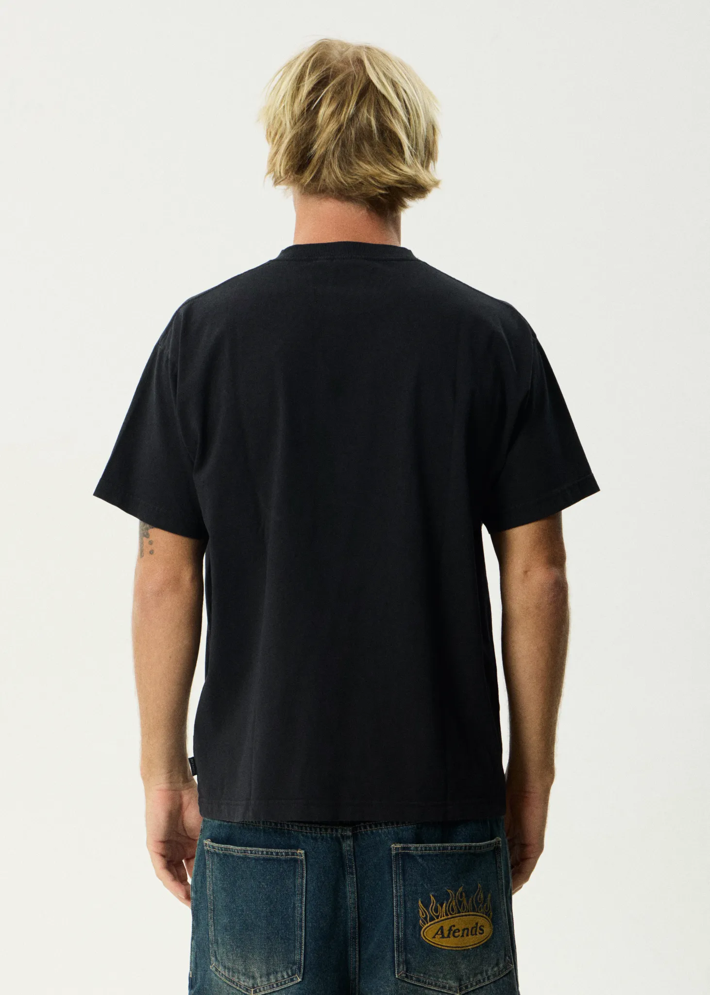 AFENDS Mens Simple Times - Boxy Tee - Stone Black sold by Afends product image thumbnail 5