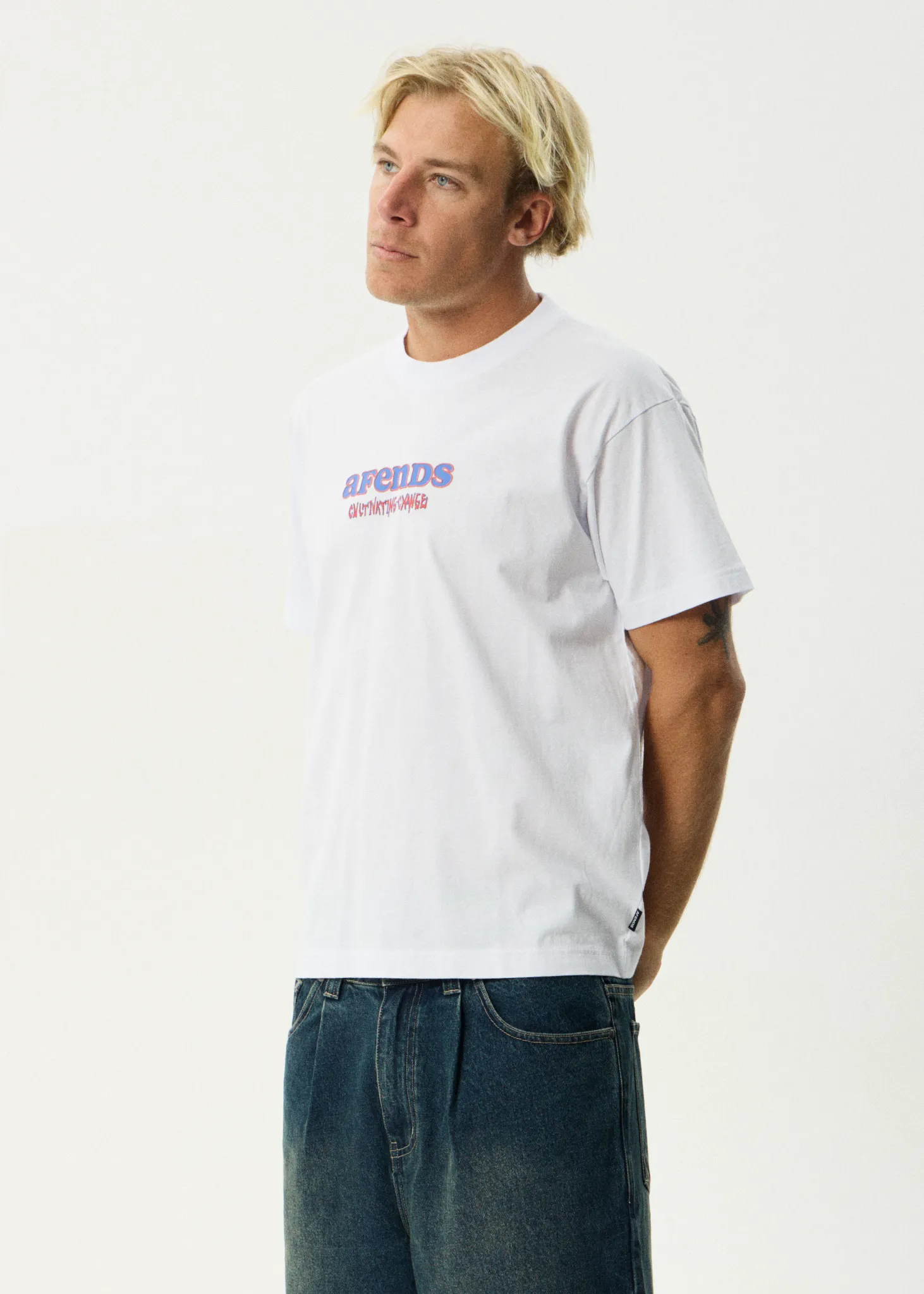 AFENDS Mens Simple Times - Boxy Tee - White sold by Afends product image thumbnail 3