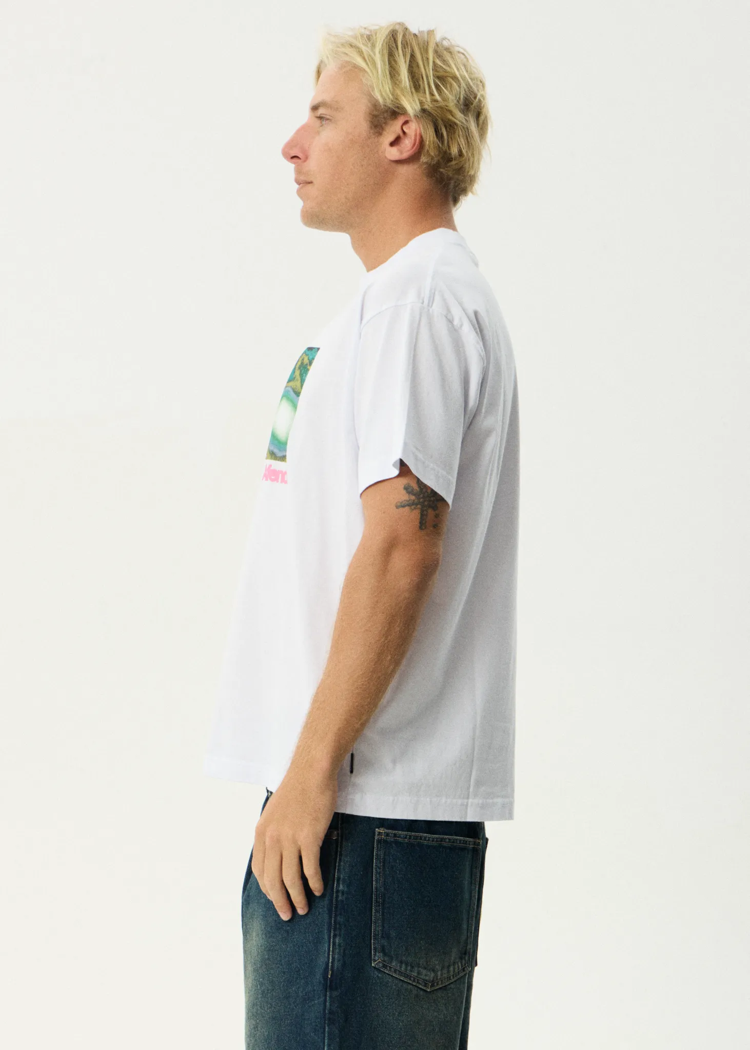 AFENDS Mens Space Race - Boxy Tee - White sold by Afends product image thumbnail 4
