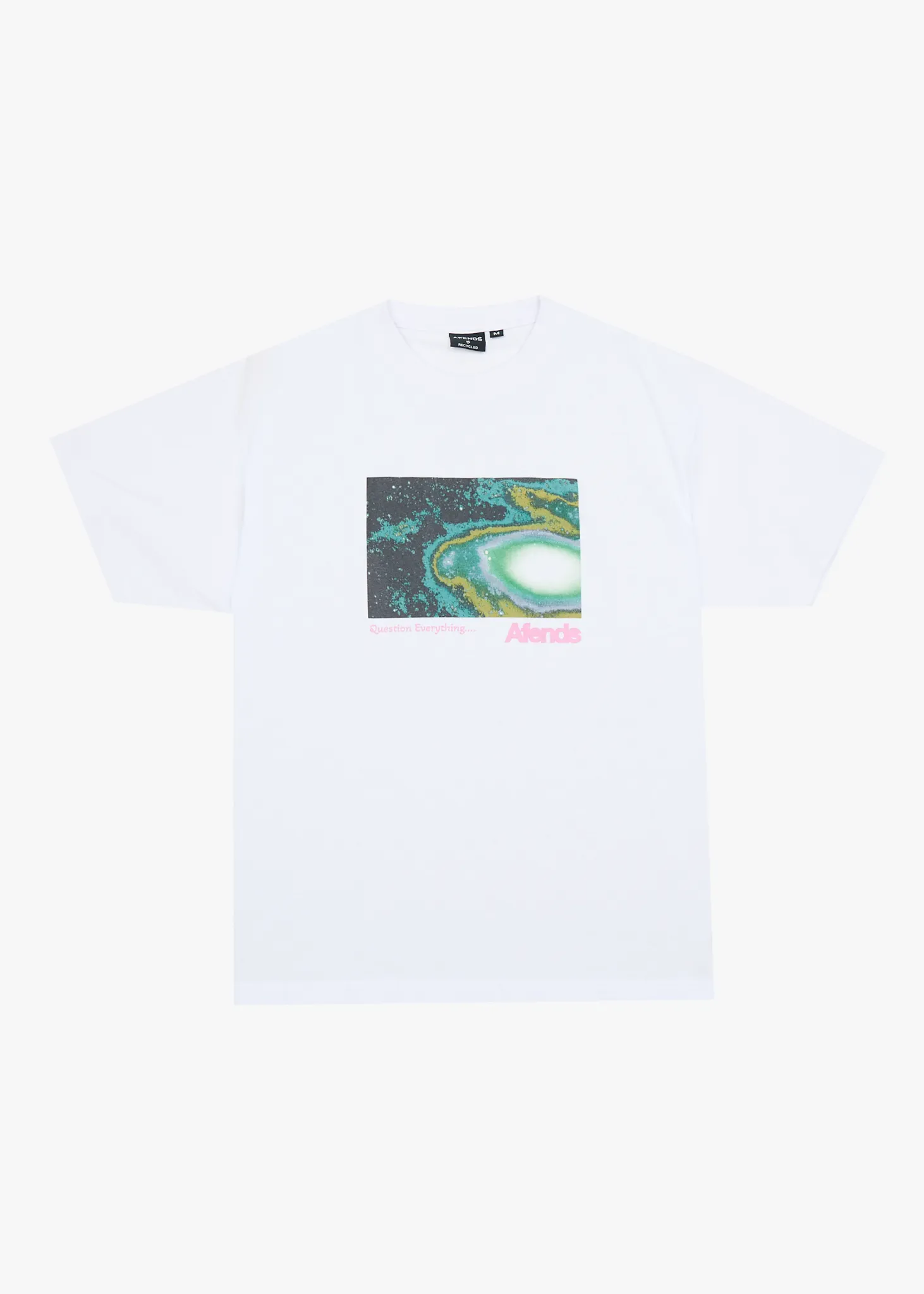 AFENDS Mens Space Race - Boxy Tee - White sold by Afends