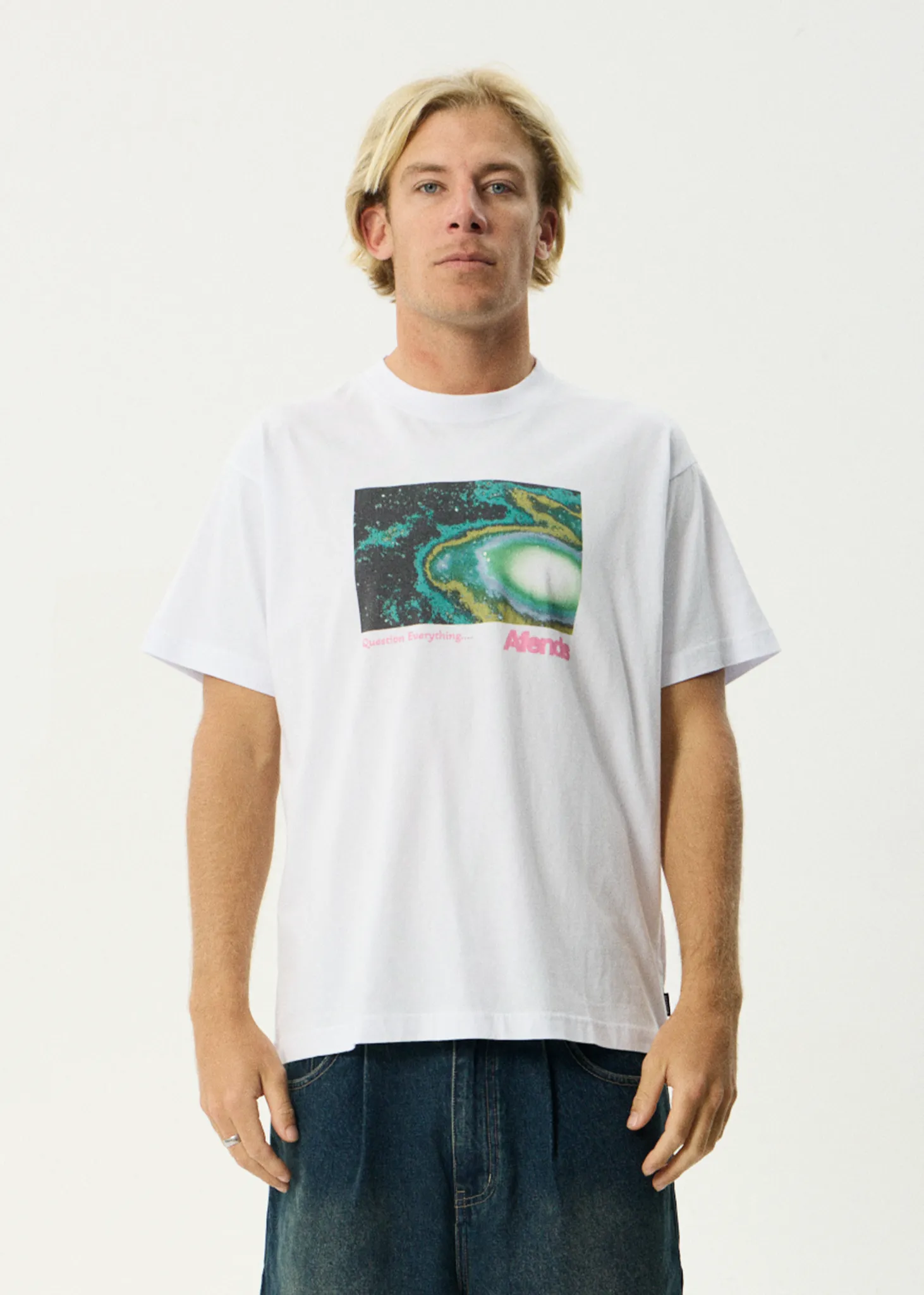 AFENDS Mens Space Race - Boxy Tee - White sold by Afends product image thumbnail 2