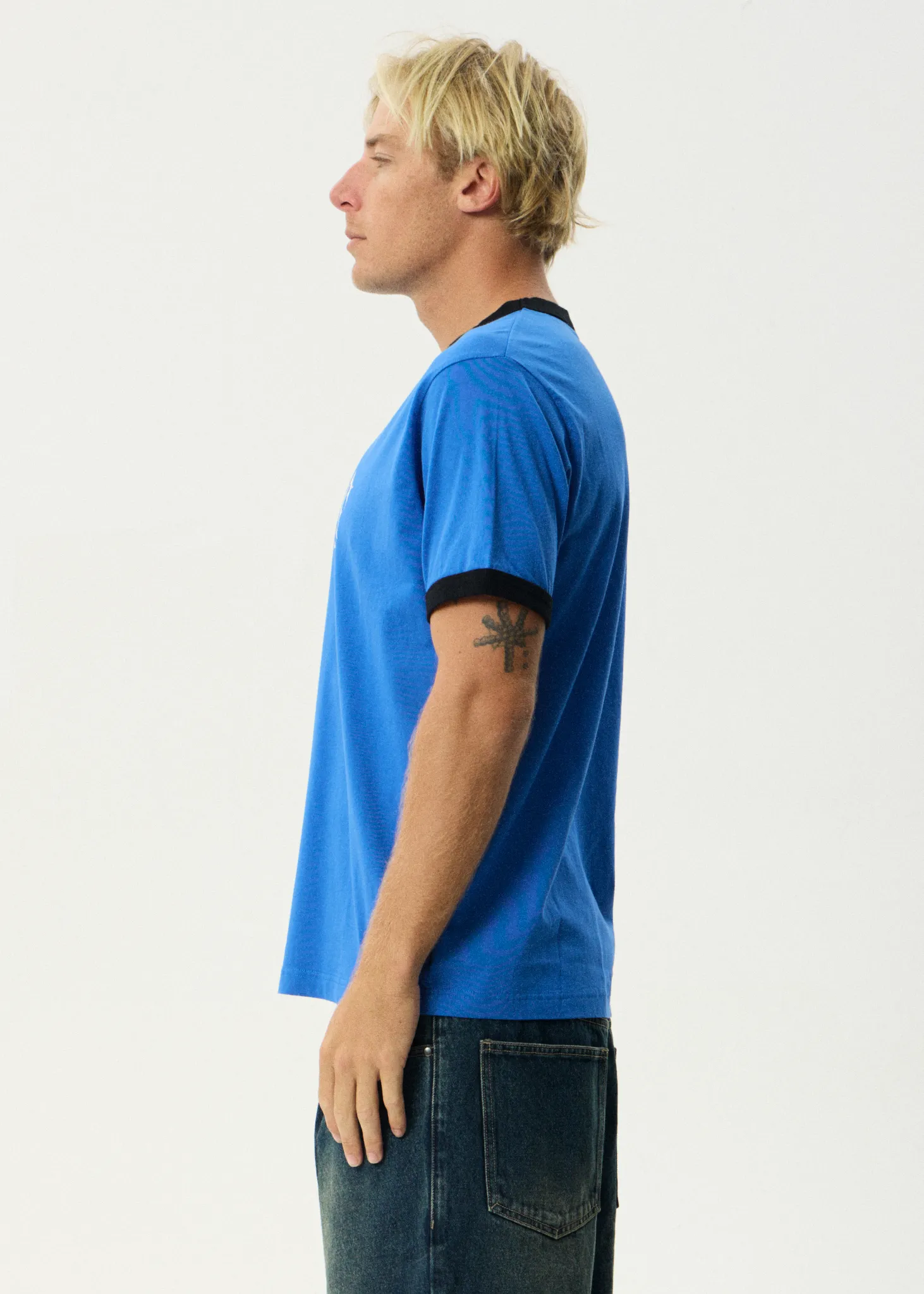 AFENDS Mens Rising - Ringer Tee - Marina sold by Afends product image thumbnail 4