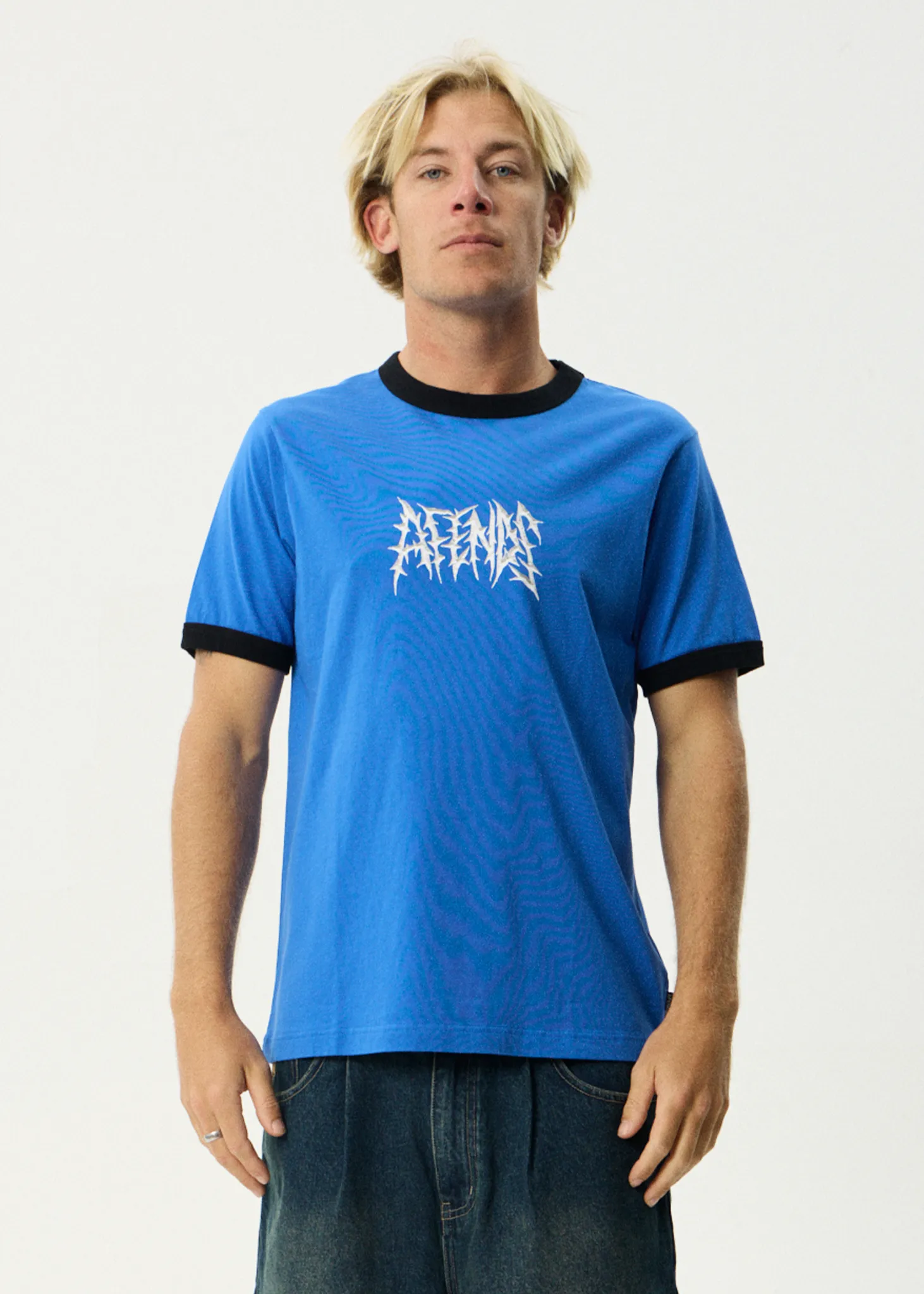 AFENDS Mens Rising - Ringer Tee - Marina sold by Afends product image thumbnail 2