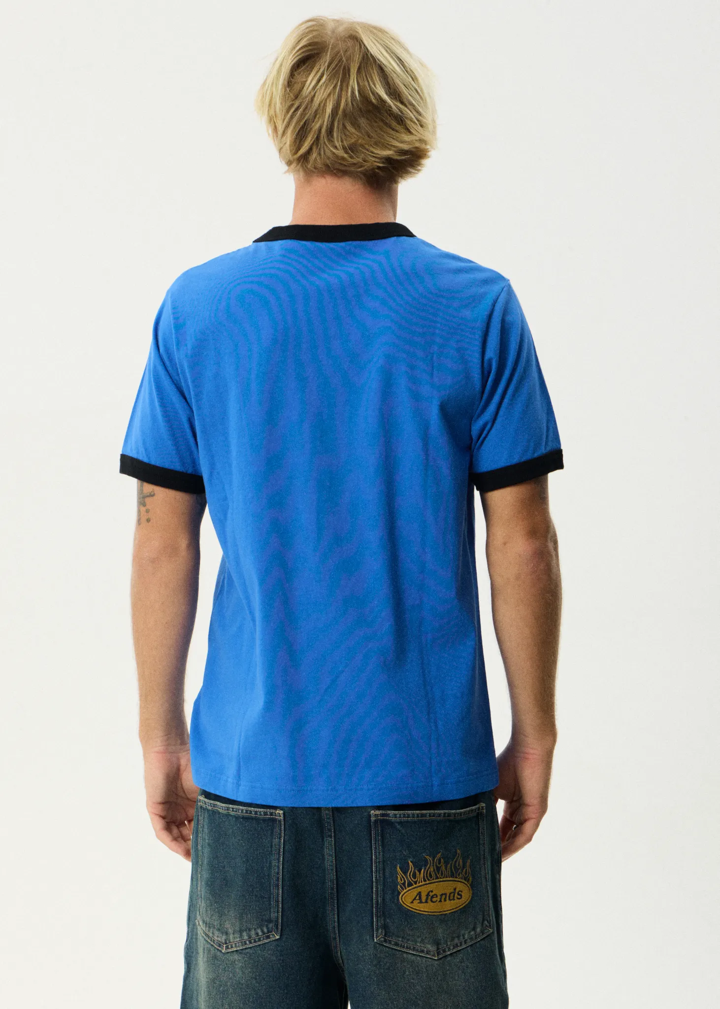 AFENDS Mens Rising - Ringer Tee - Marina sold by Afends product image thumbnail 5