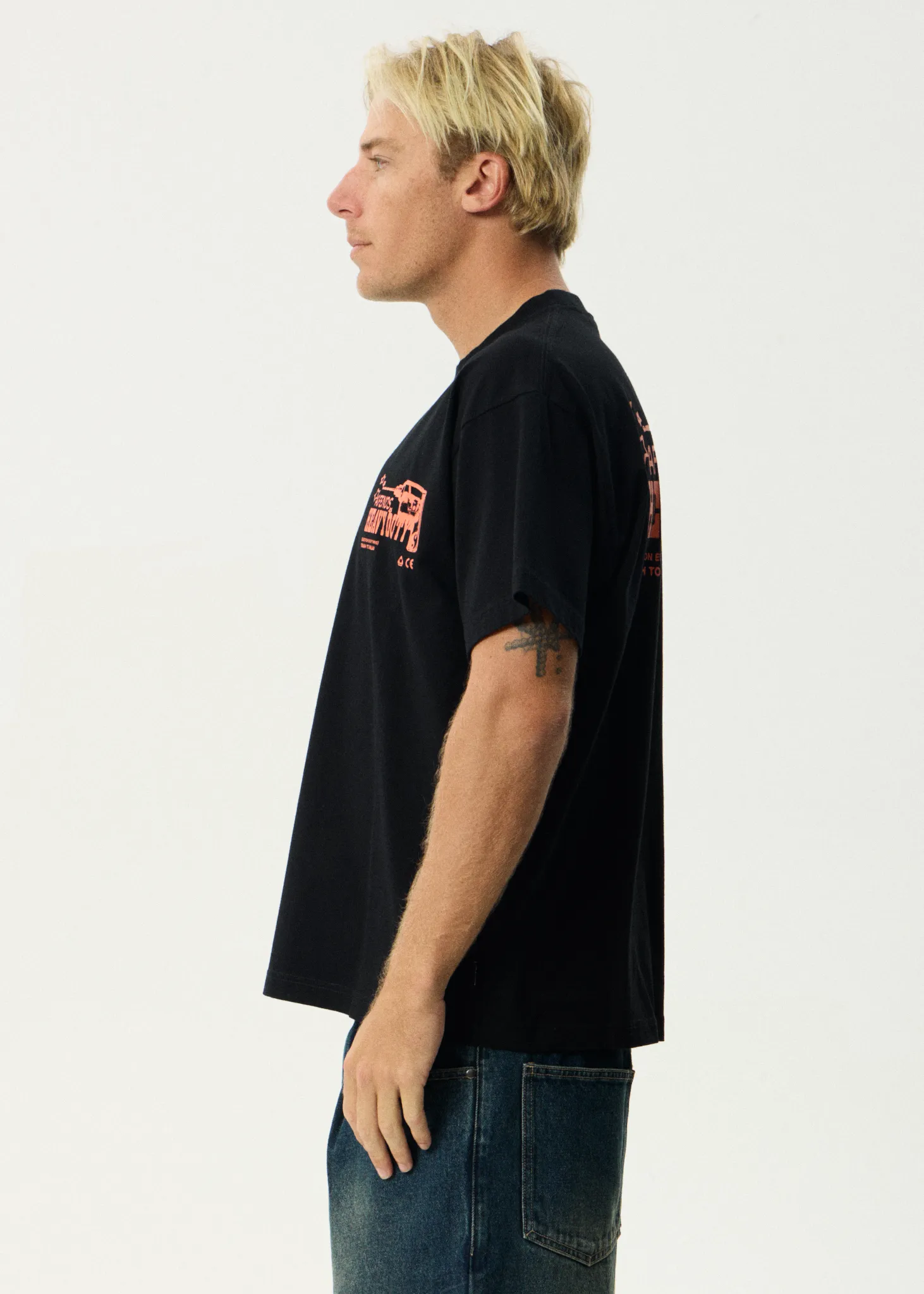 AFENDS Mens Heavy Duty - Heavyweight Boxy Tee - Black sold by Afends product image thumbnail 5