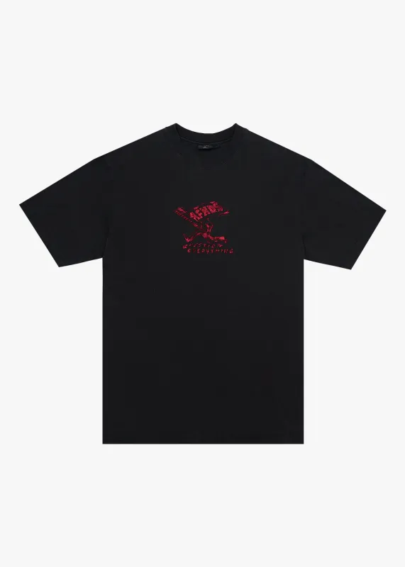 AFENDS Mens Flyin - Retro Tee - Stone Black sold by Afends