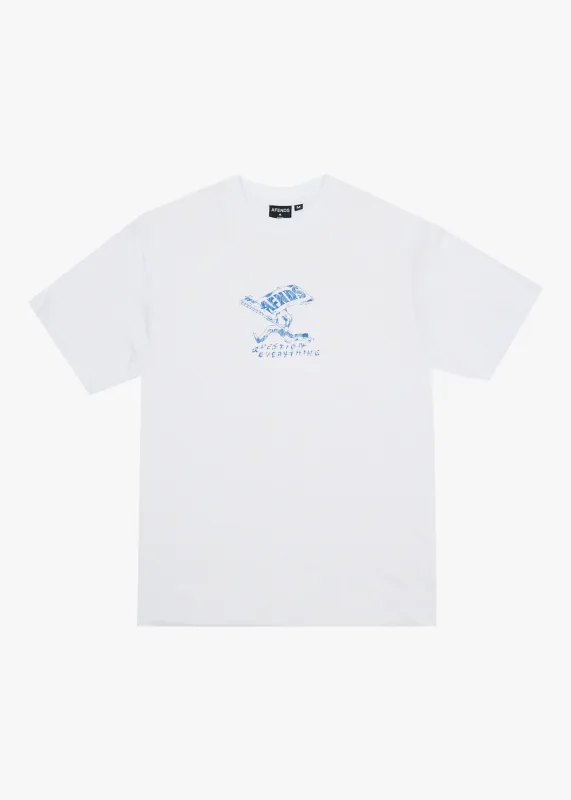 AFENDS Mens Flyin - Retro Tee - White sold by Afends