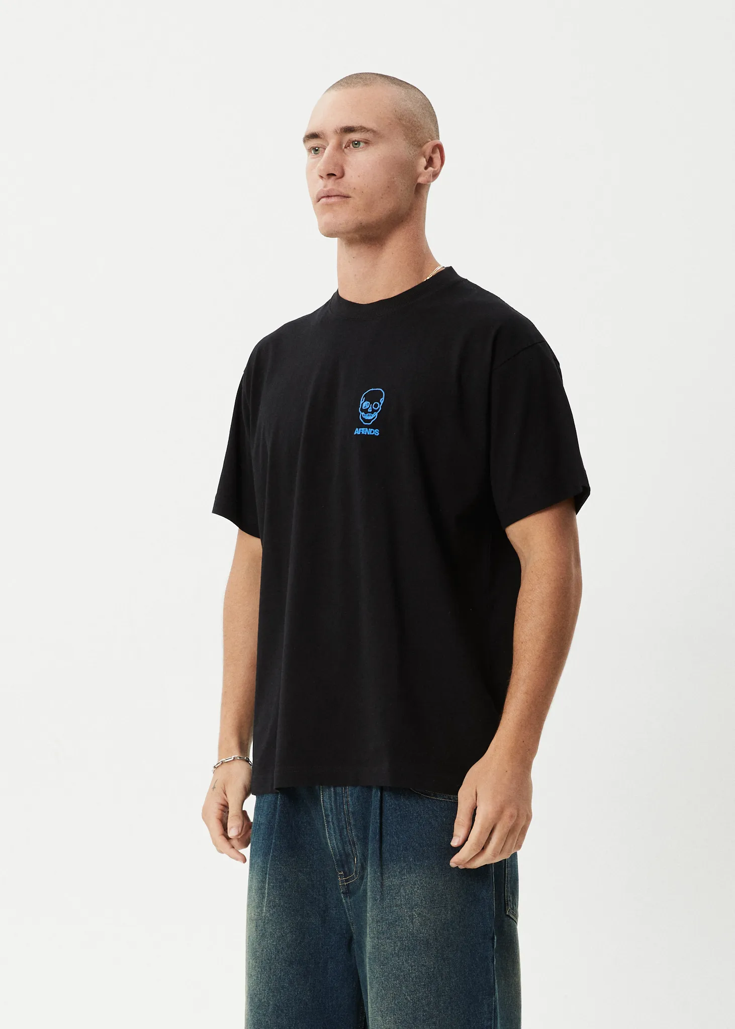 AFENDS Mens Skeletor - Boxy Tee - Black sold by Afends product image thumbnail 3