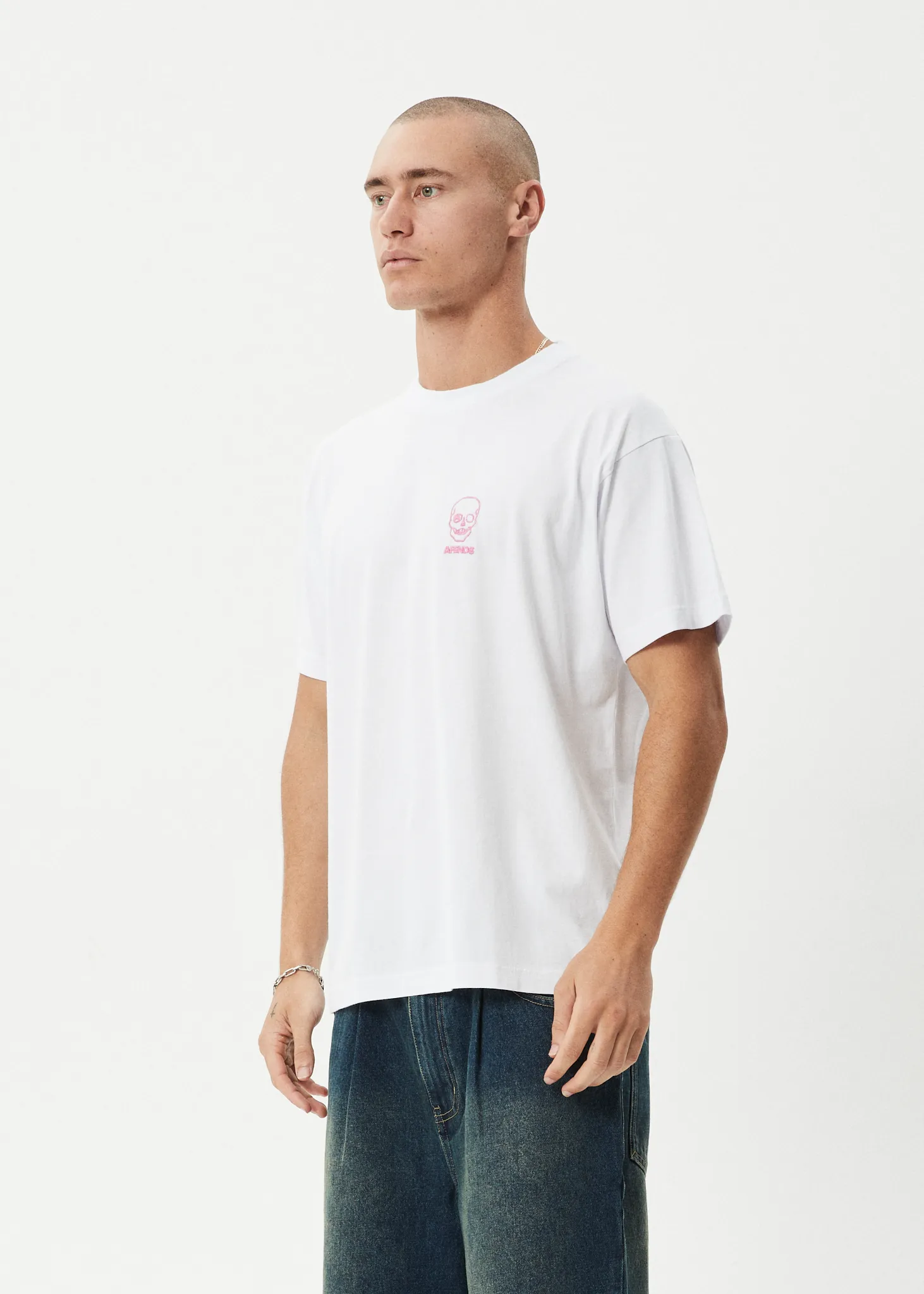 AFENDS Mens Skeletor - Boxy Tee - White sold by Afends product image thumbnail 3