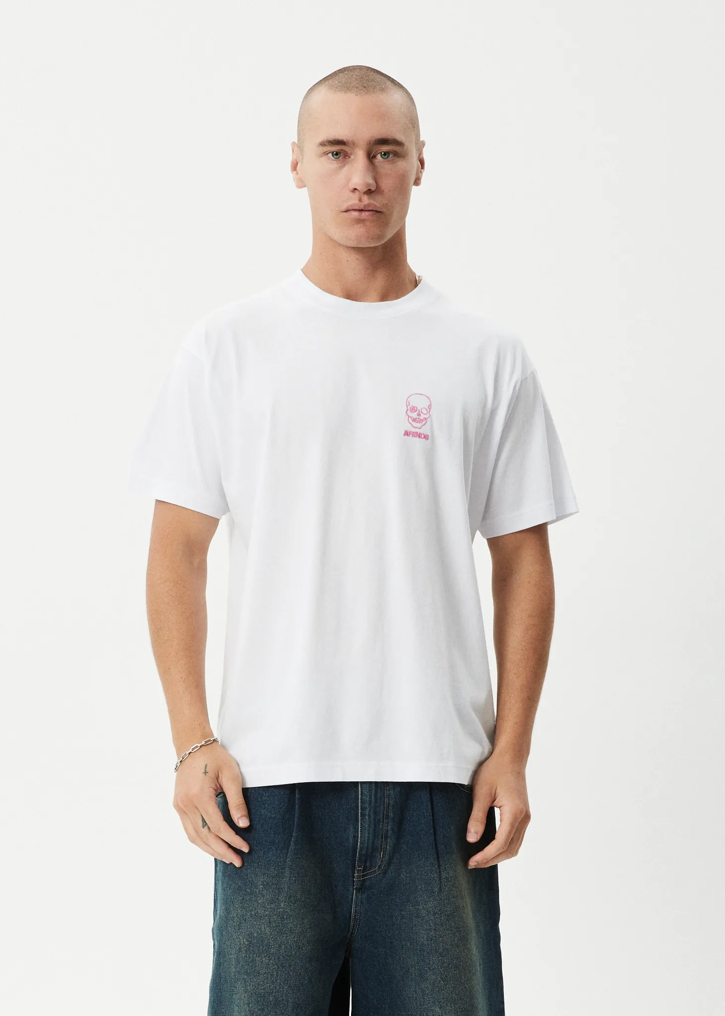 AFENDS Mens Skeletor - Boxy Tee - White sold by Afends product image thumbnail 2