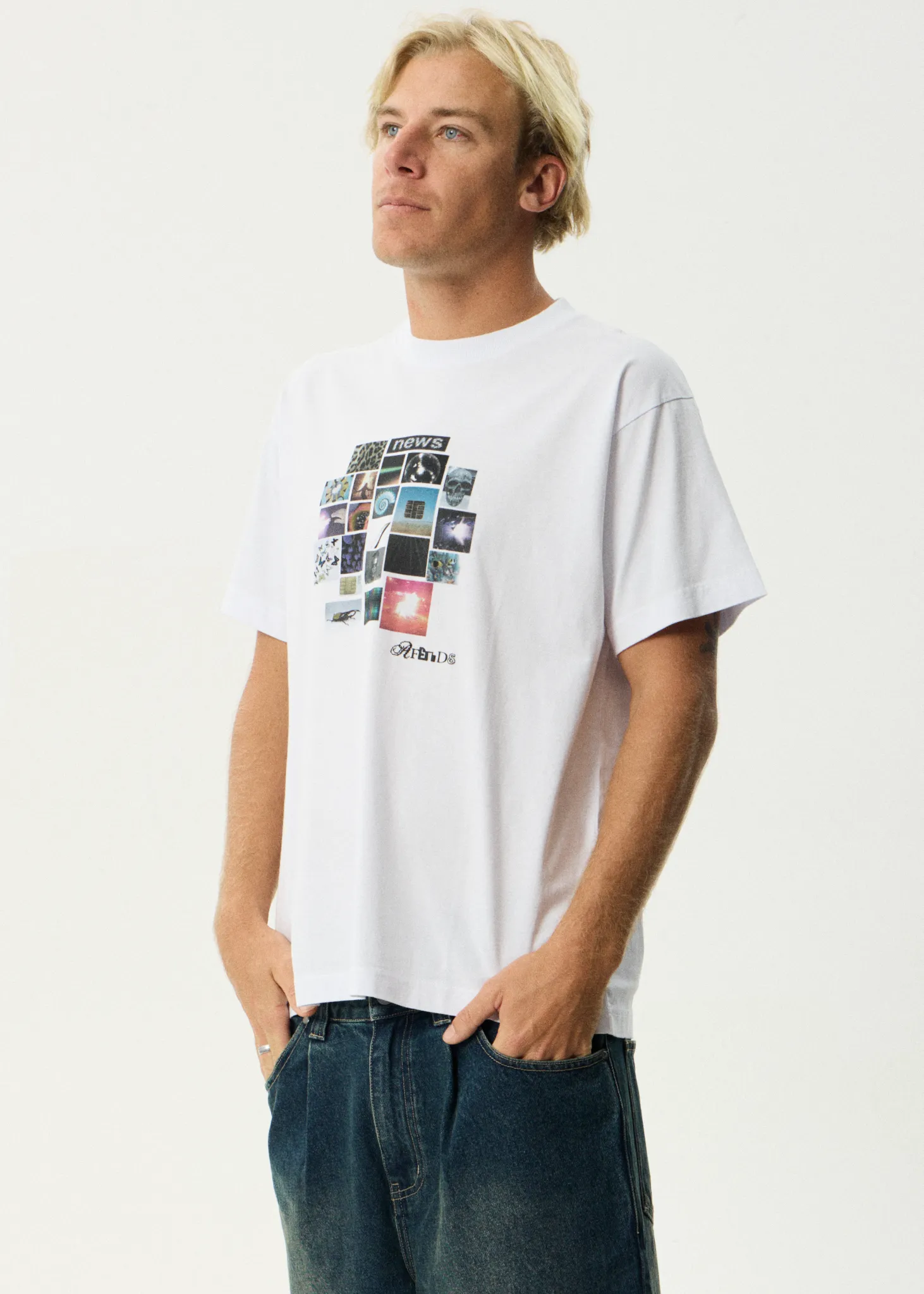 AFENDS Mens Framed - Boxy Tee - White sold by Afends product image thumbnail 3