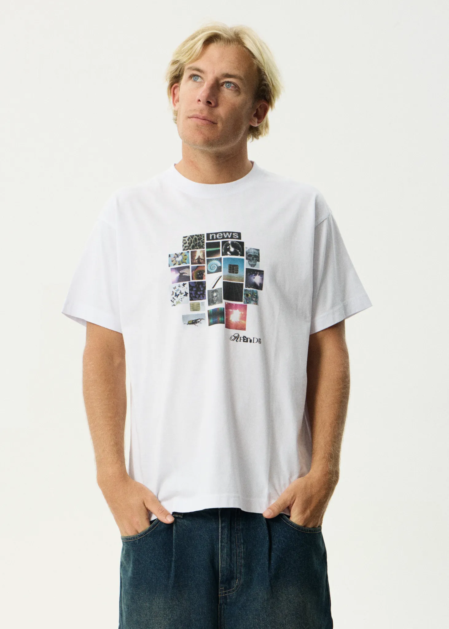 AFENDS Mens Framed - Boxy Tee - White sold by Afends product image thumbnail 2