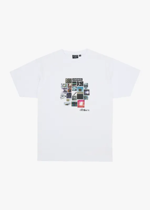 AFENDS Mens Framed - Boxy Tee - White sold by Afends