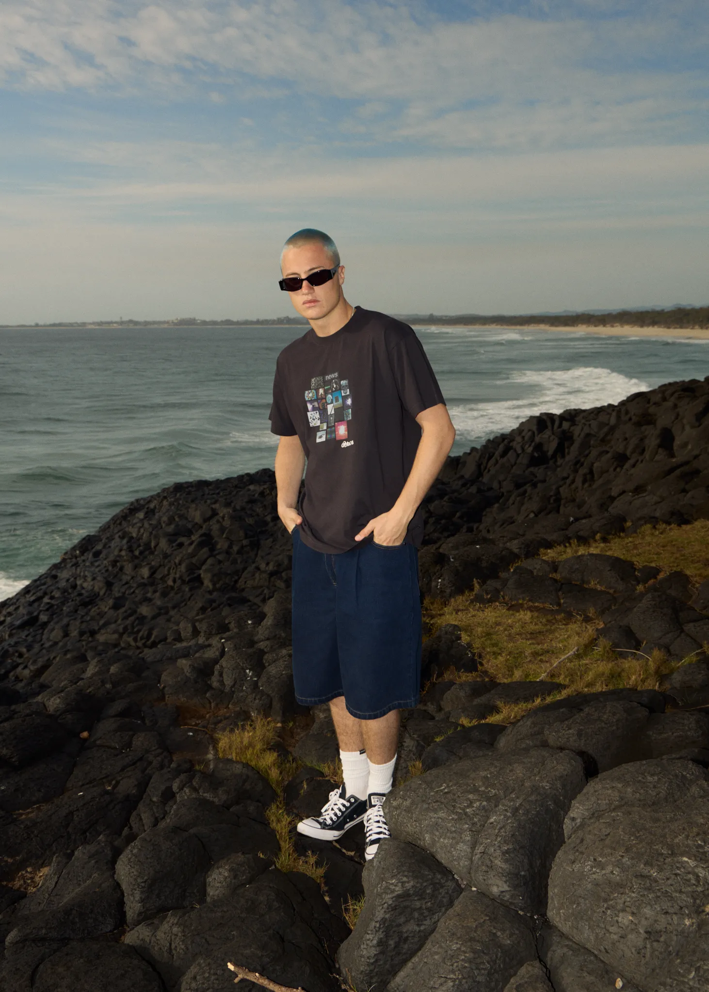 AFENDS Mens Framed - Boxy Tee - Stone Black sold by Afends product image thumbnail 2