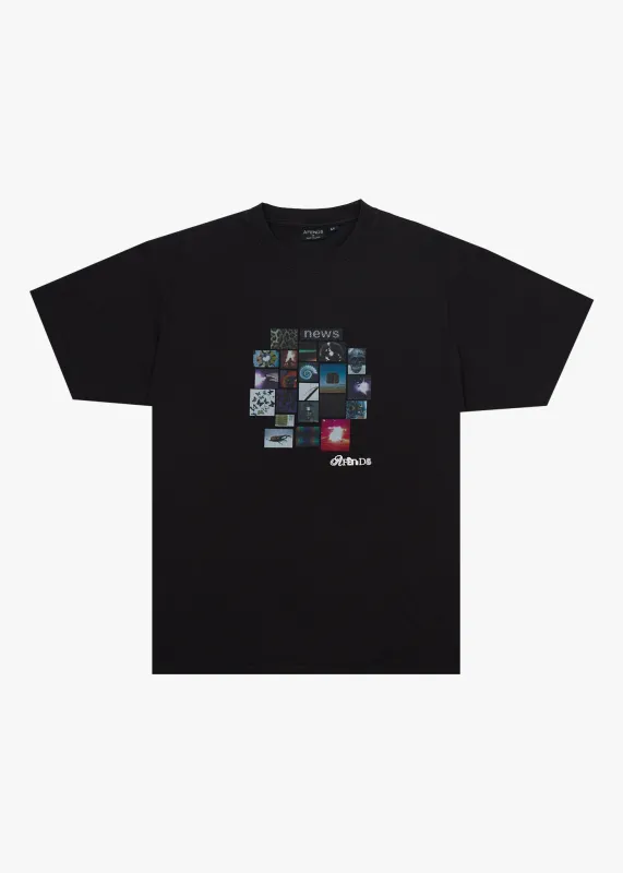 AFENDS Mens Framed - Boxy Tee - Stone Black sold by Afends