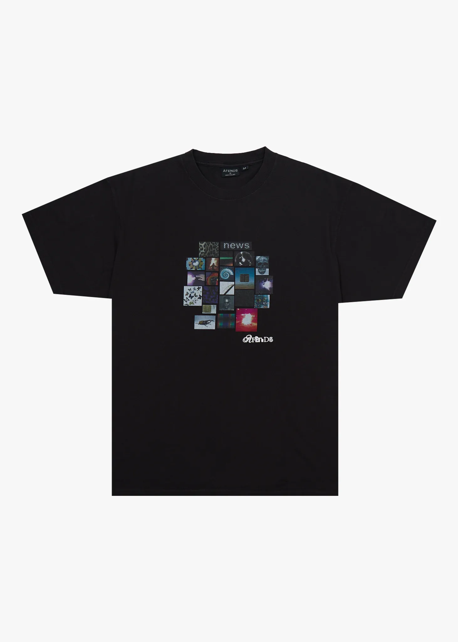 AFENDS Mens Framed - Boxy Tee - Stone Black sold by Afends