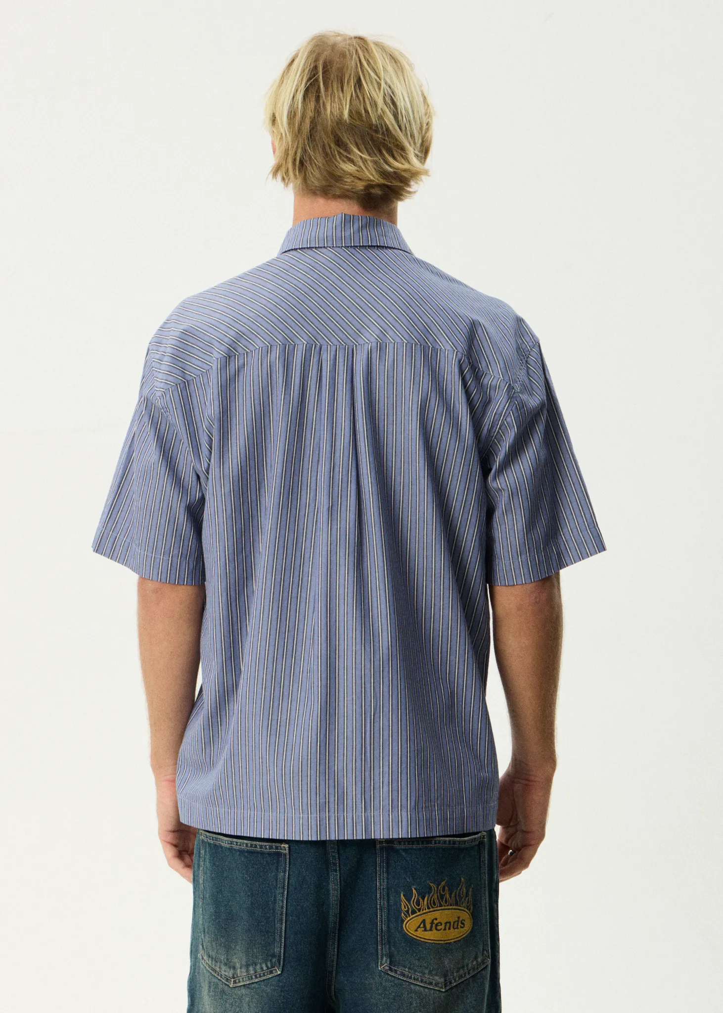 AFENDS Mens Shipwreck Stripe - Short Sleeve Shirt - Marlin sold by Afends product image thumbnail 5