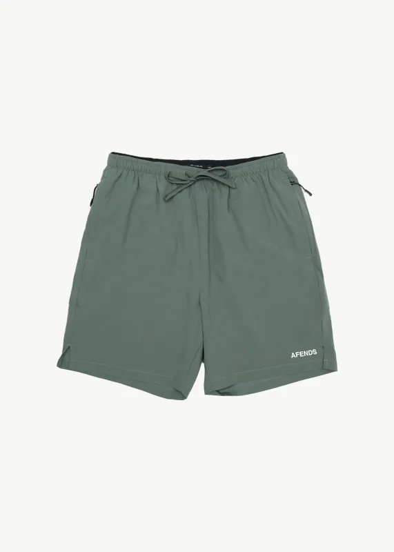 AFENDS Mens Kettle-Ish - Performance Short 18" - Sycamore sold by Afends