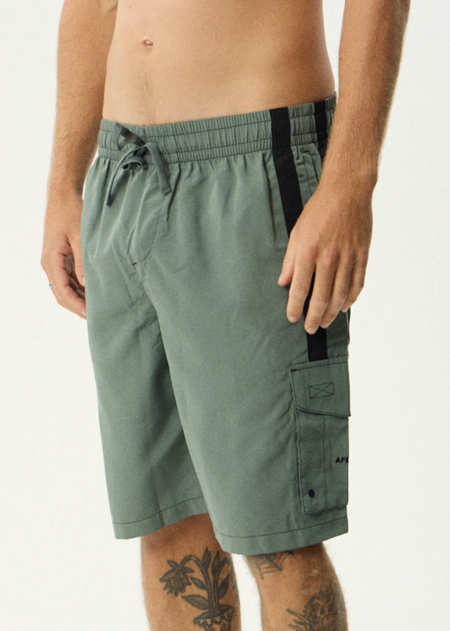 AFENDS Mens House Related - Cargo Swim Short 21" - Sycamore sold by Afends product image thumbnail 4