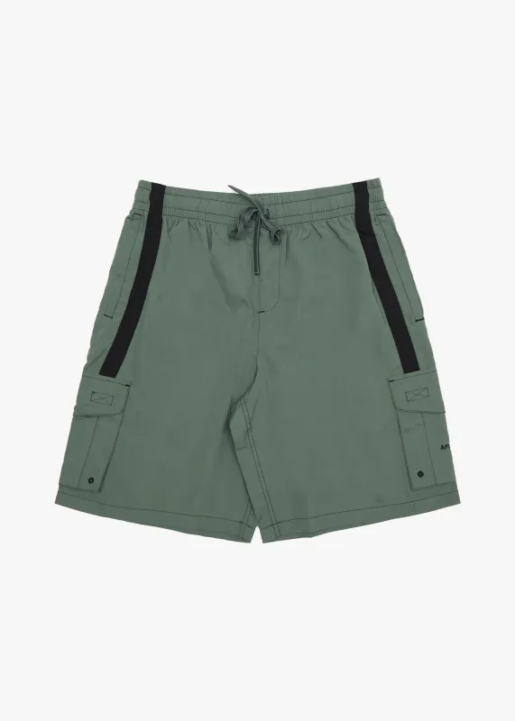 AFENDS Mens House Related - Cargo Swim Short 21" - Sycamore made by Afends