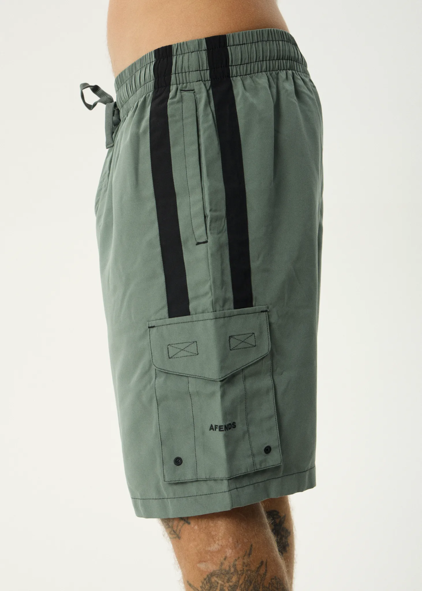 AFENDS Mens House Related - Cargo Swim Short 21" - Sycamore sold by Afends product image thumbnail 5