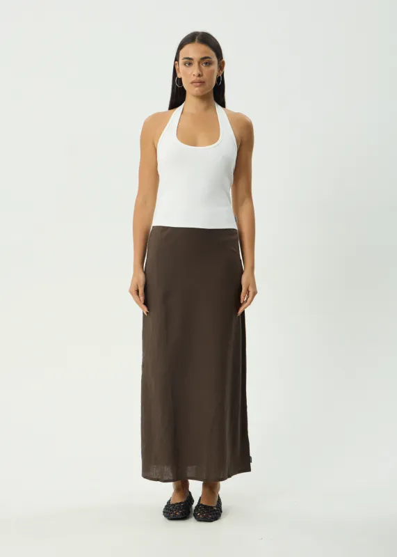 AFENDS Womens Lilo - Maxi Skirt - Coffee sold by Afends