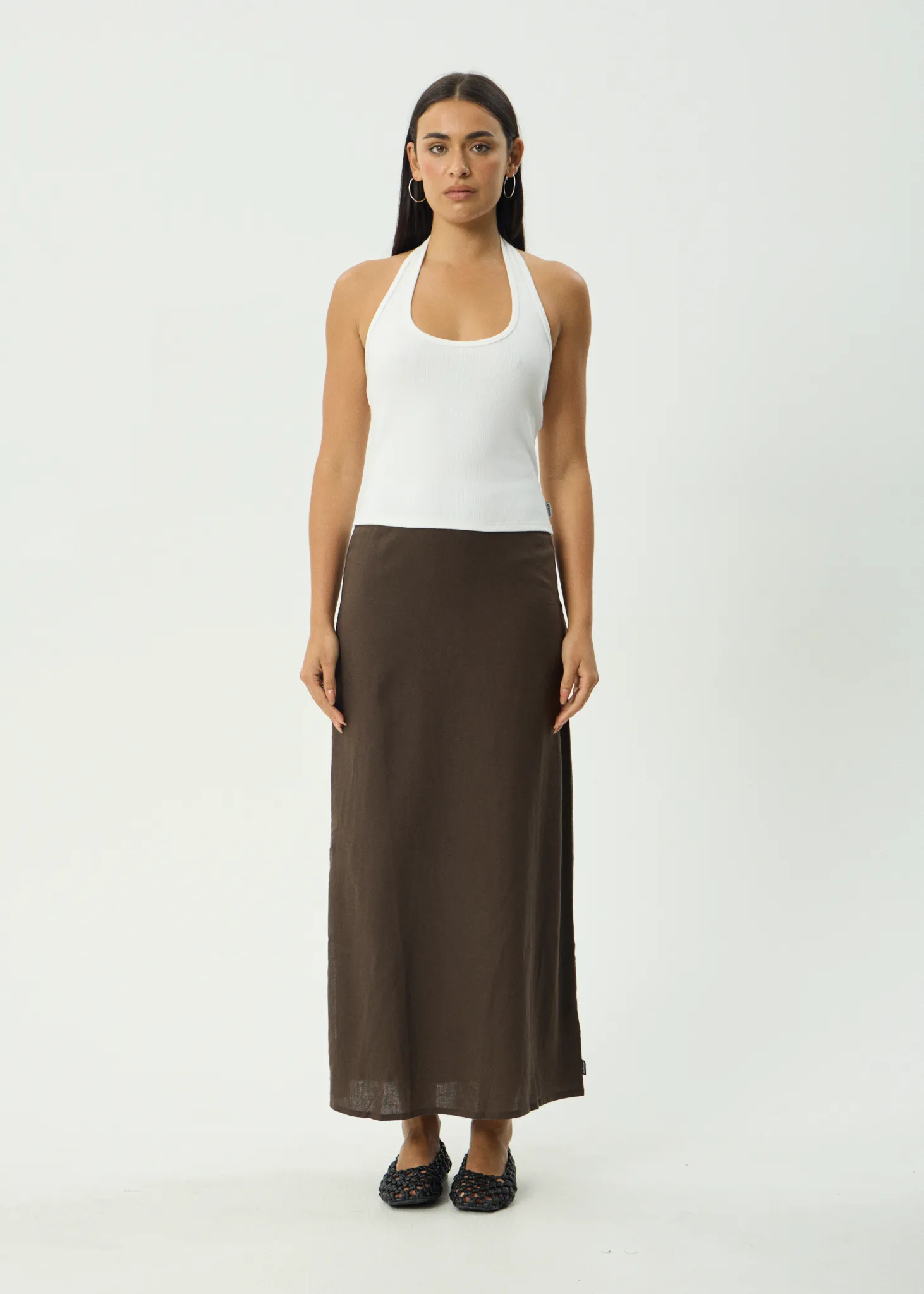 AFENDS Womens Lilo - Maxi Skirt - Coffee sold by Afends