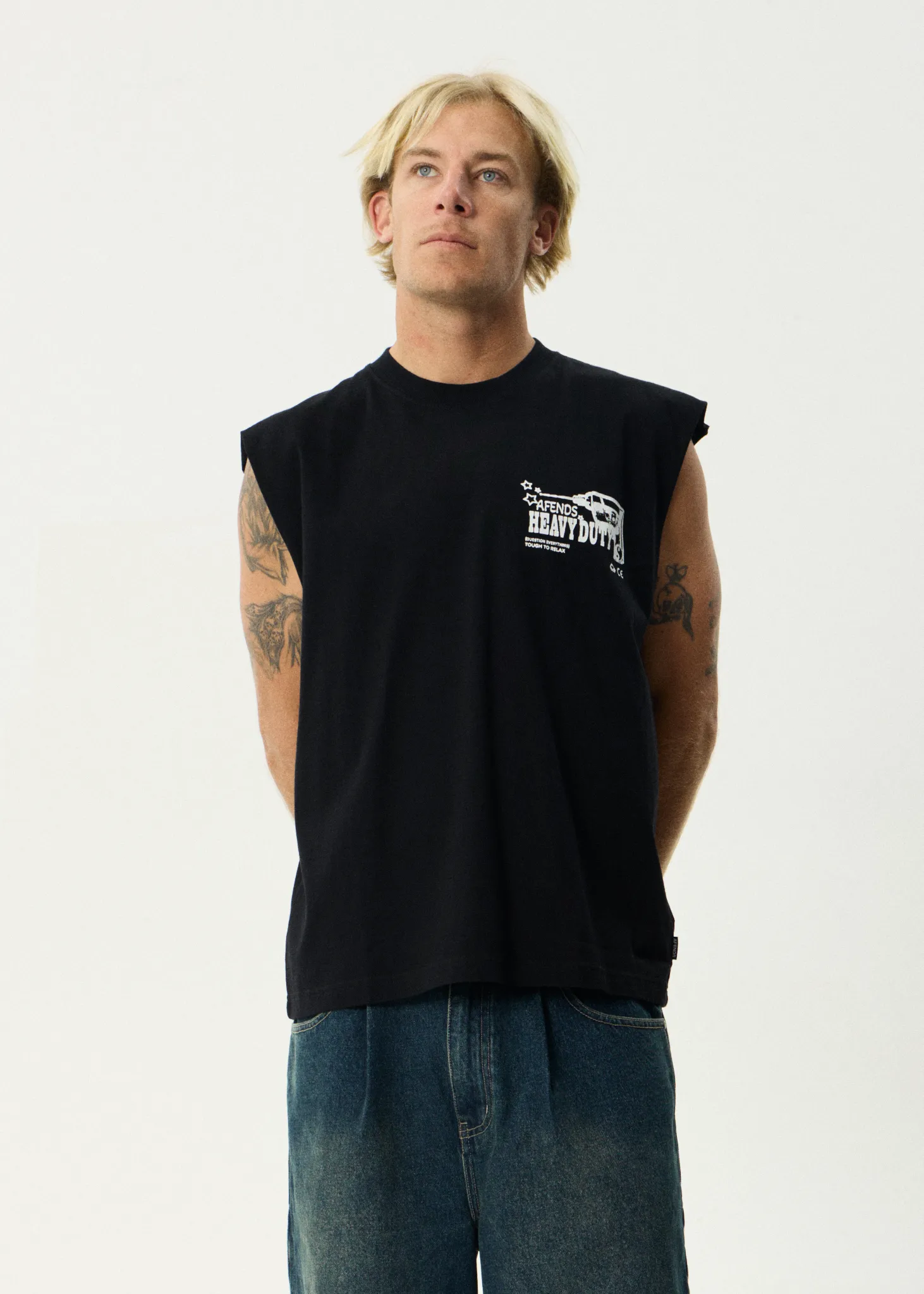 AFENDS Mens Heavy Duty - Sleeveless Tee - Black sold by Afends product image thumbnail 3