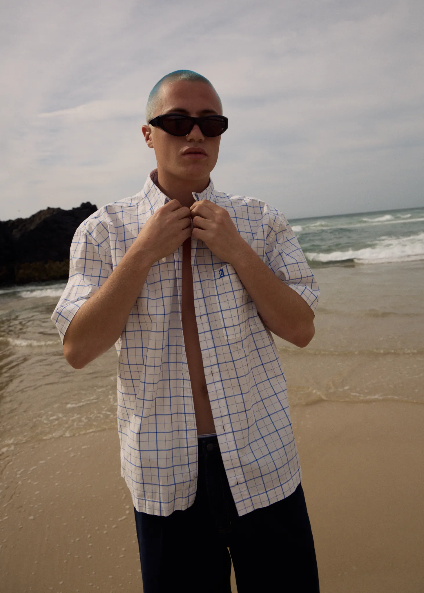 AFENDS Mens In-Hale - Short Sleeve Shirt - White sold by Afends product image thumbnail 2