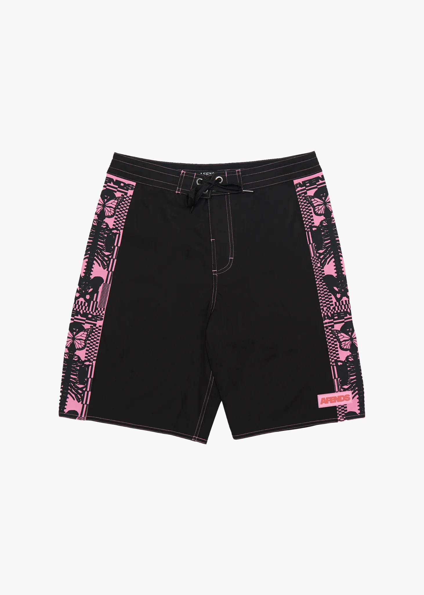 AFENDS Mens Boned - Surf Related V2 Boardshorts 20" - Black sold by Afends