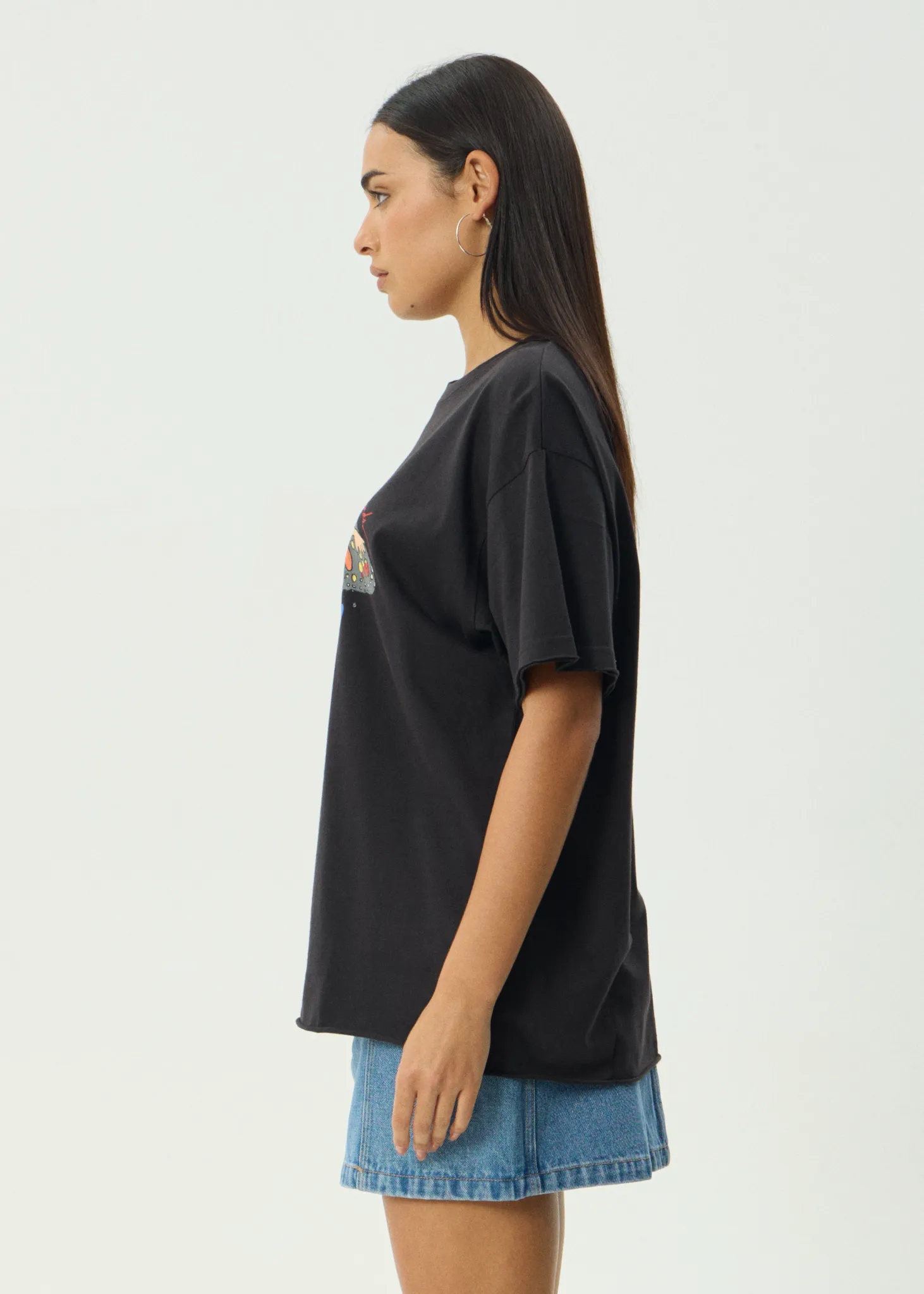 AFENDS Womens Easty - Oversized Tee - Stone Black sold by Afends product image thumbnail 4