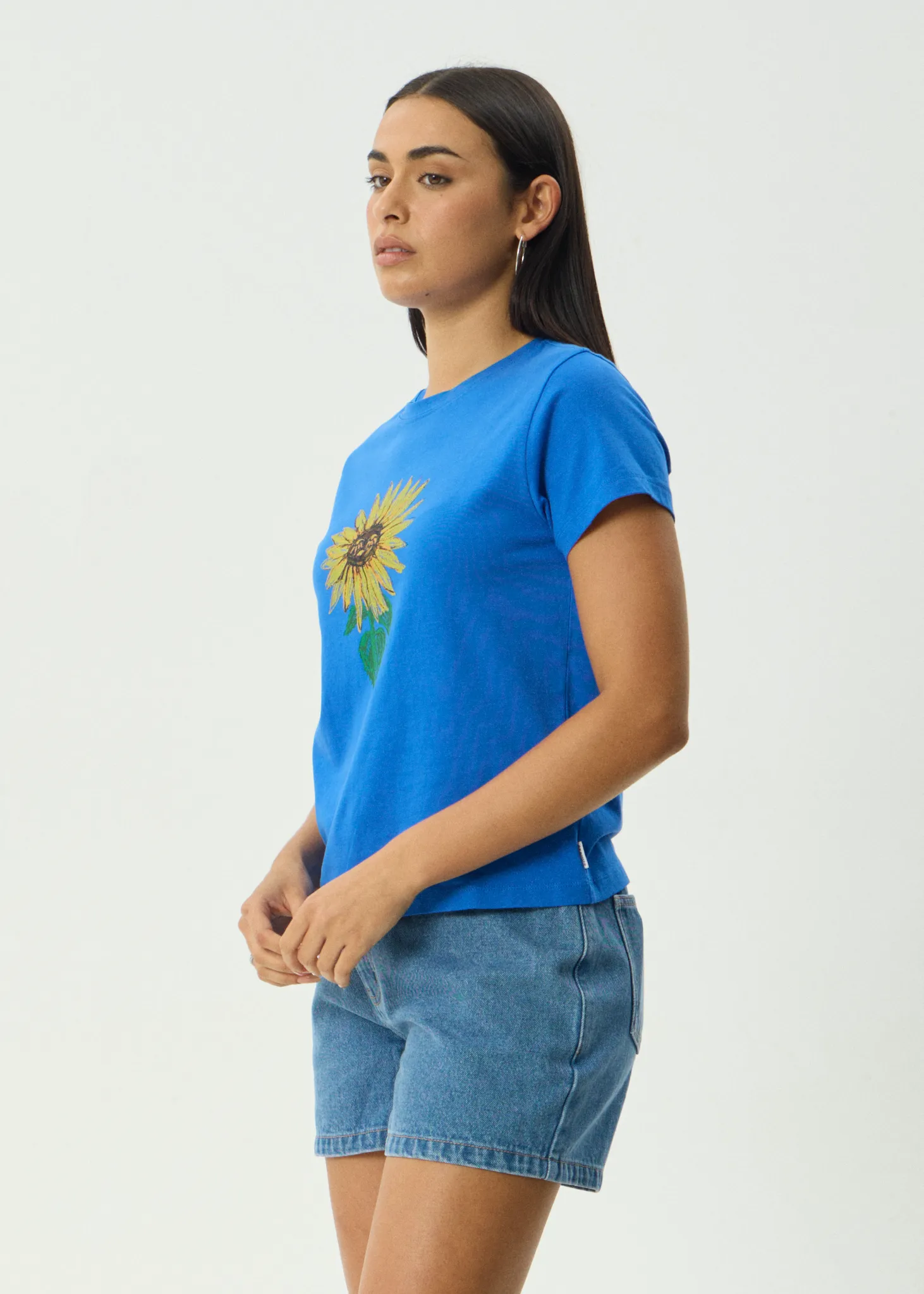 AFENDS Womens Sunnyflower - Regular Tee - Marina sold by Afends product image thumbnail 3
