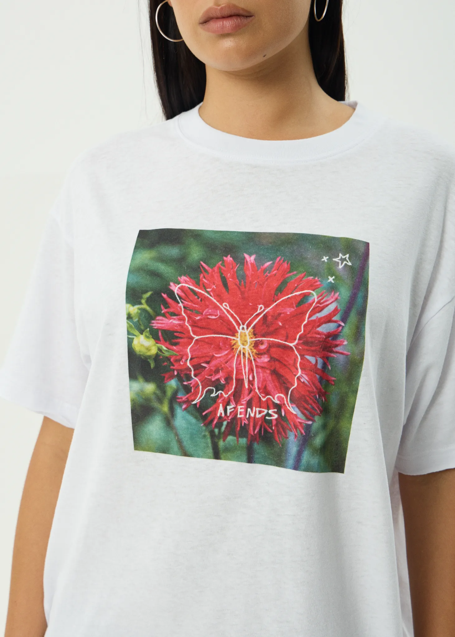 AFENDS Womens Open Up - Oversized Tee - White sold by Afends product image thumbnail 3