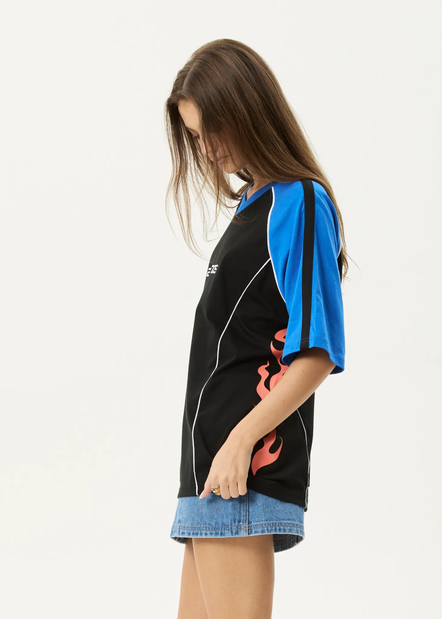 AFENDS Womens Fire Play - Oversized Tee - Black sold by Afends product image thumbnail 4