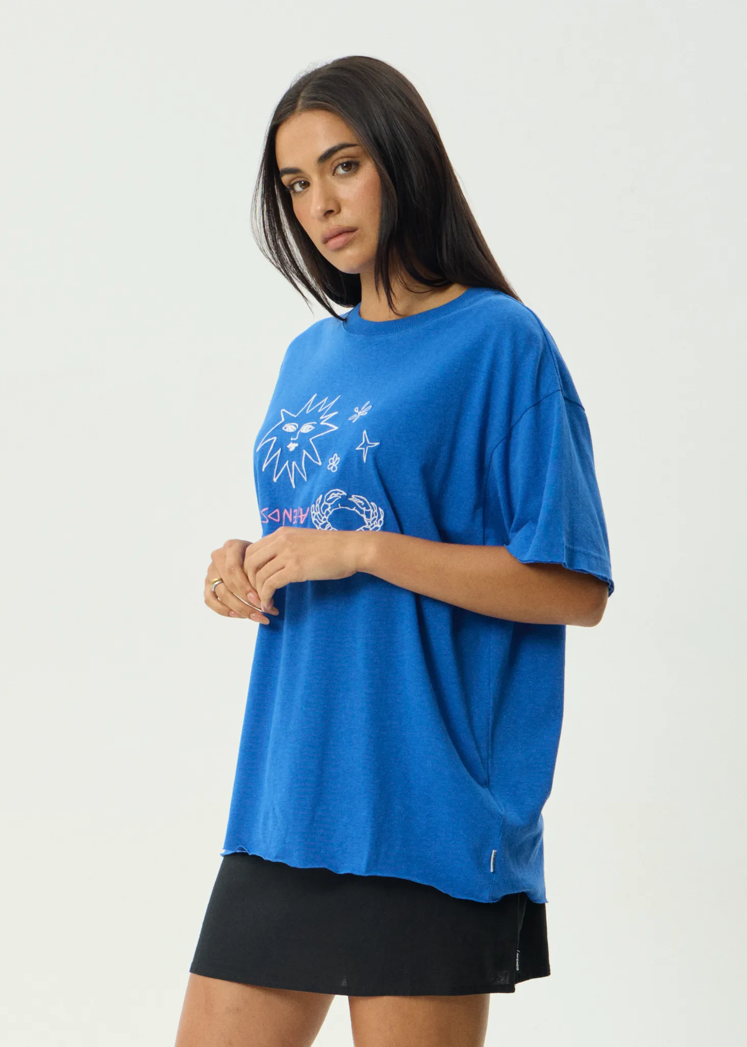 AFENDS Womens Sunbake - Oversized Tee - Marina sold by Afends product image thumbnail 4