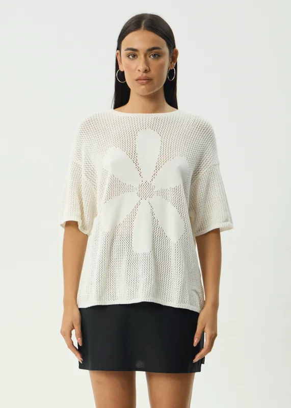 AFENDS Womens Riley - Knit Tee - White made by Afends
