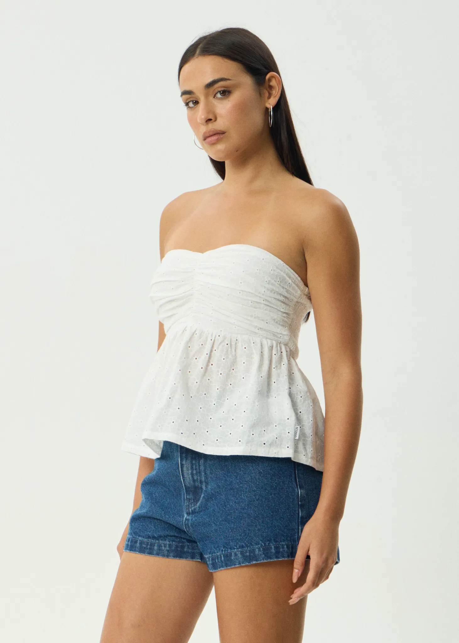 AFENDS Womens Kindred - Strapless Top - White sold by Afends product image thumbnail 3