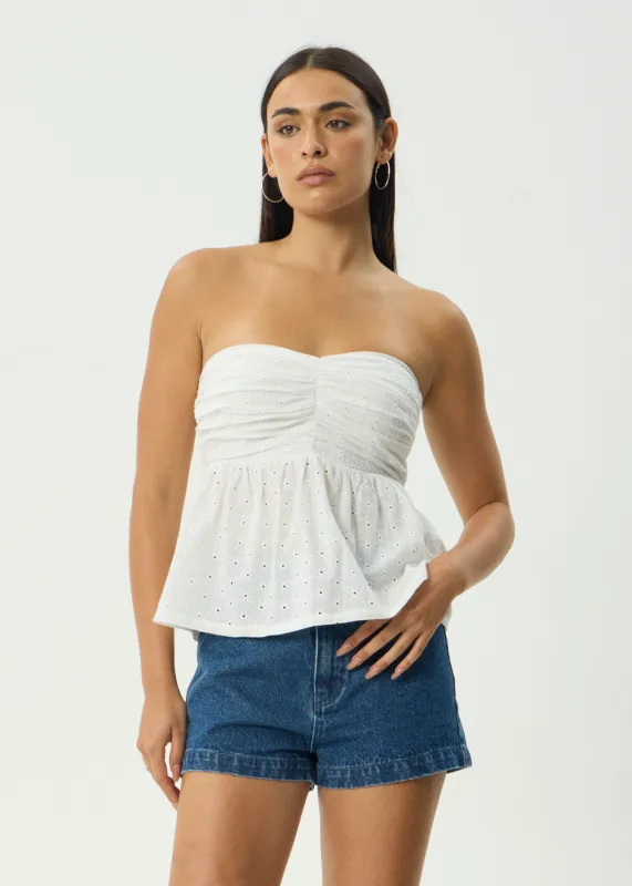 AFENDS Womens Kindred - Strapless Top - White sold by Afends