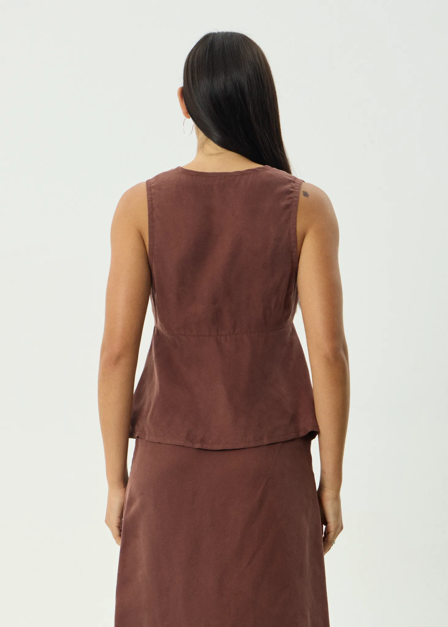 AFENDS Womens Delia - Cupro Top - Hazelnut sold by Afends product image thumbnail 5