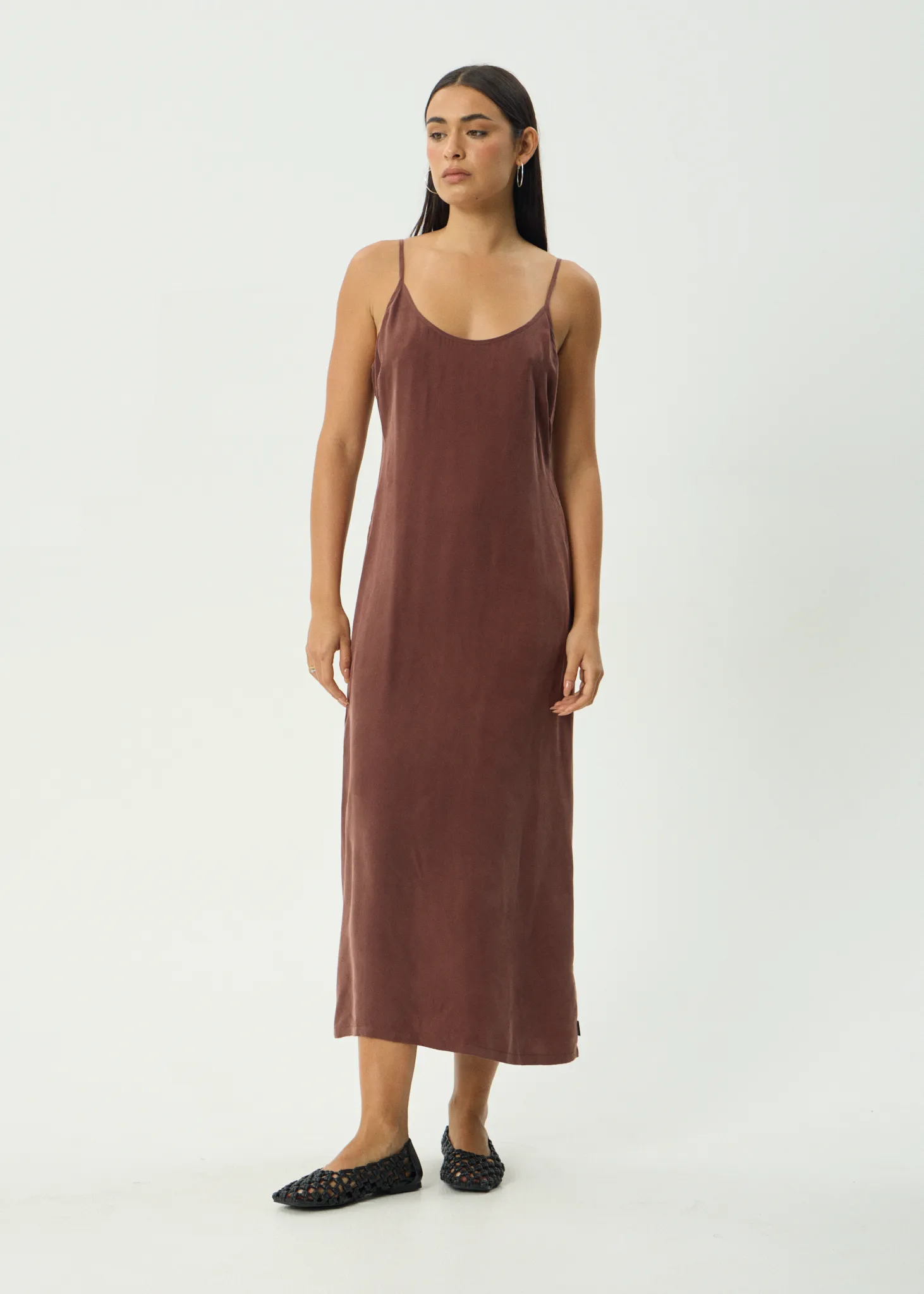 AFENDS Womens Valley - Cupro Midi Dress - Hazelnut sold by Afends product image thumbnail 3