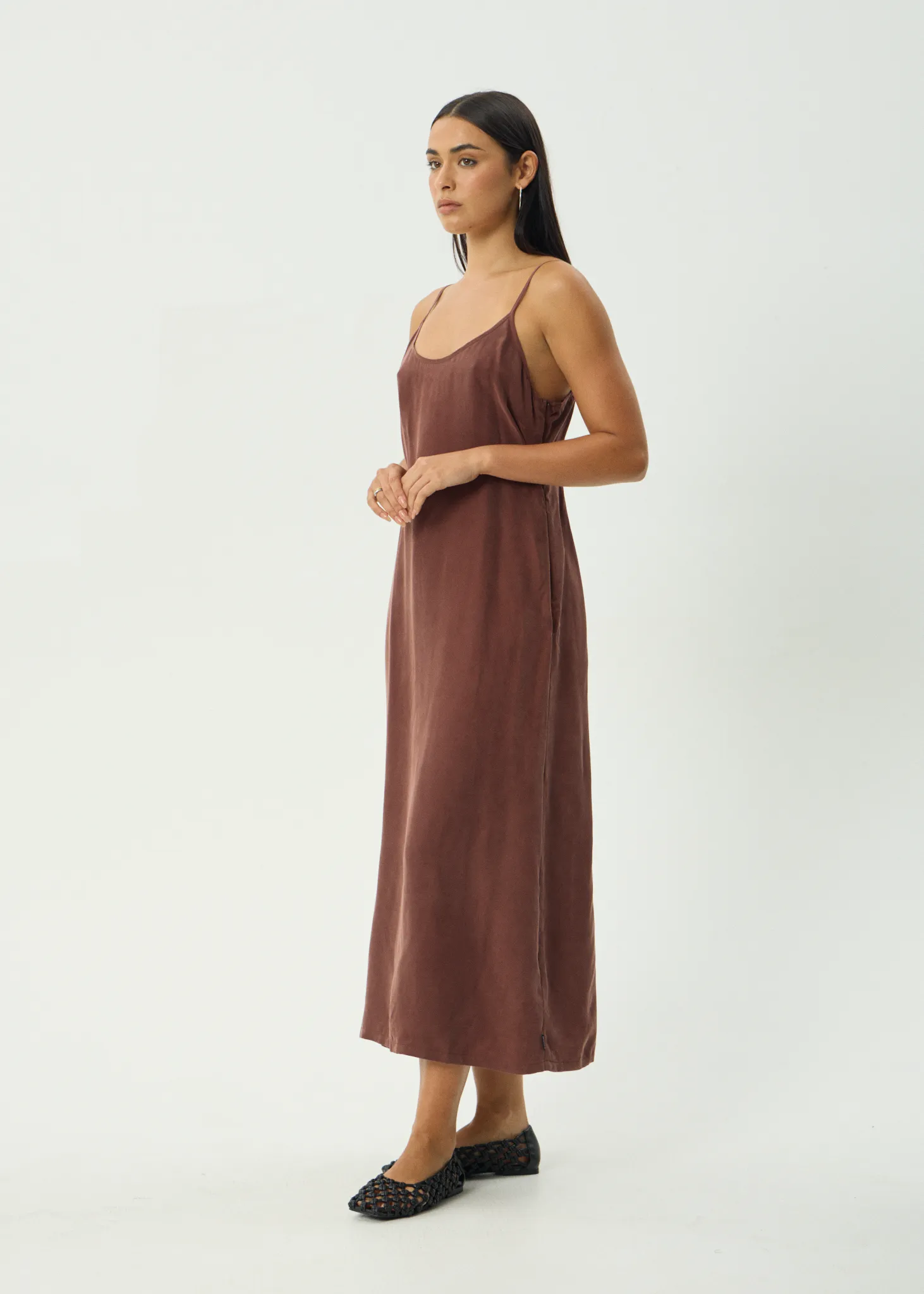 AFENDS Womens Valley - Cupro Midi Dress - Hazelnut sold by Afends product image thumbnail 4