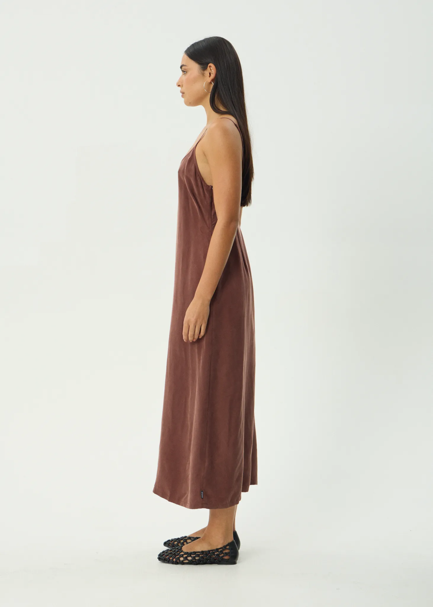 AFENDS Womens Valley - Cupro Midi Dress - Hazelnut sold by Afends product image thumbnail 5