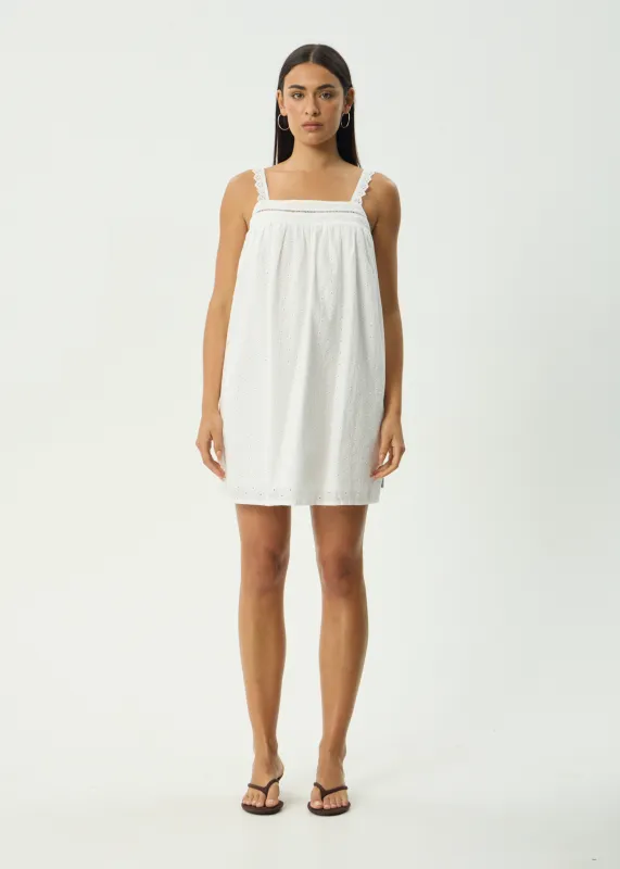 AFENDS Womens Kindred - Mini Dress - White sold by Afends