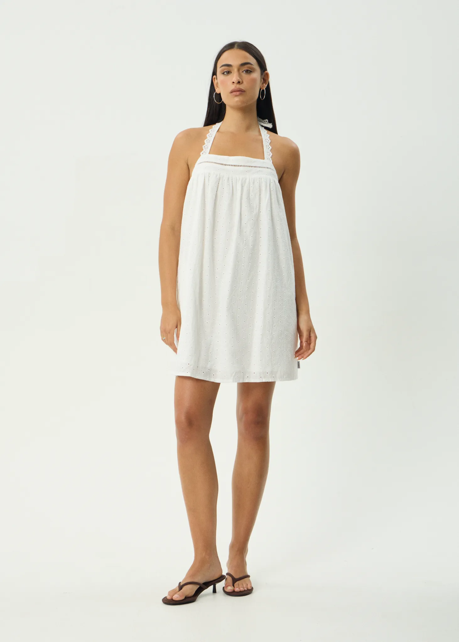 AFENDS Womens Kindred - Mini Dress - White sold by Afends product image thumbnail 3