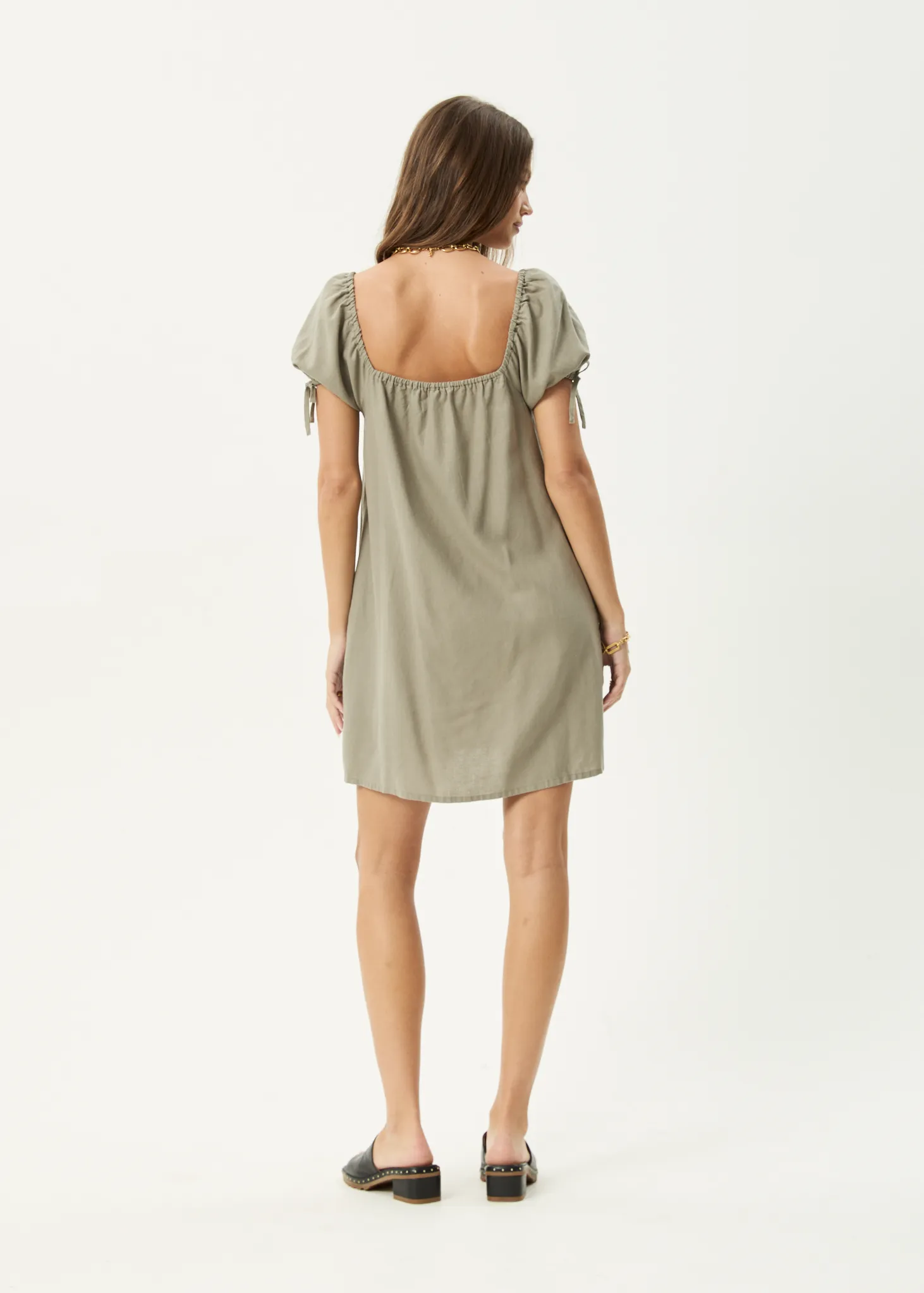 AFENDS Womens Lenni - Mini Dress - Olive sold by Afends product image thumbnail 5